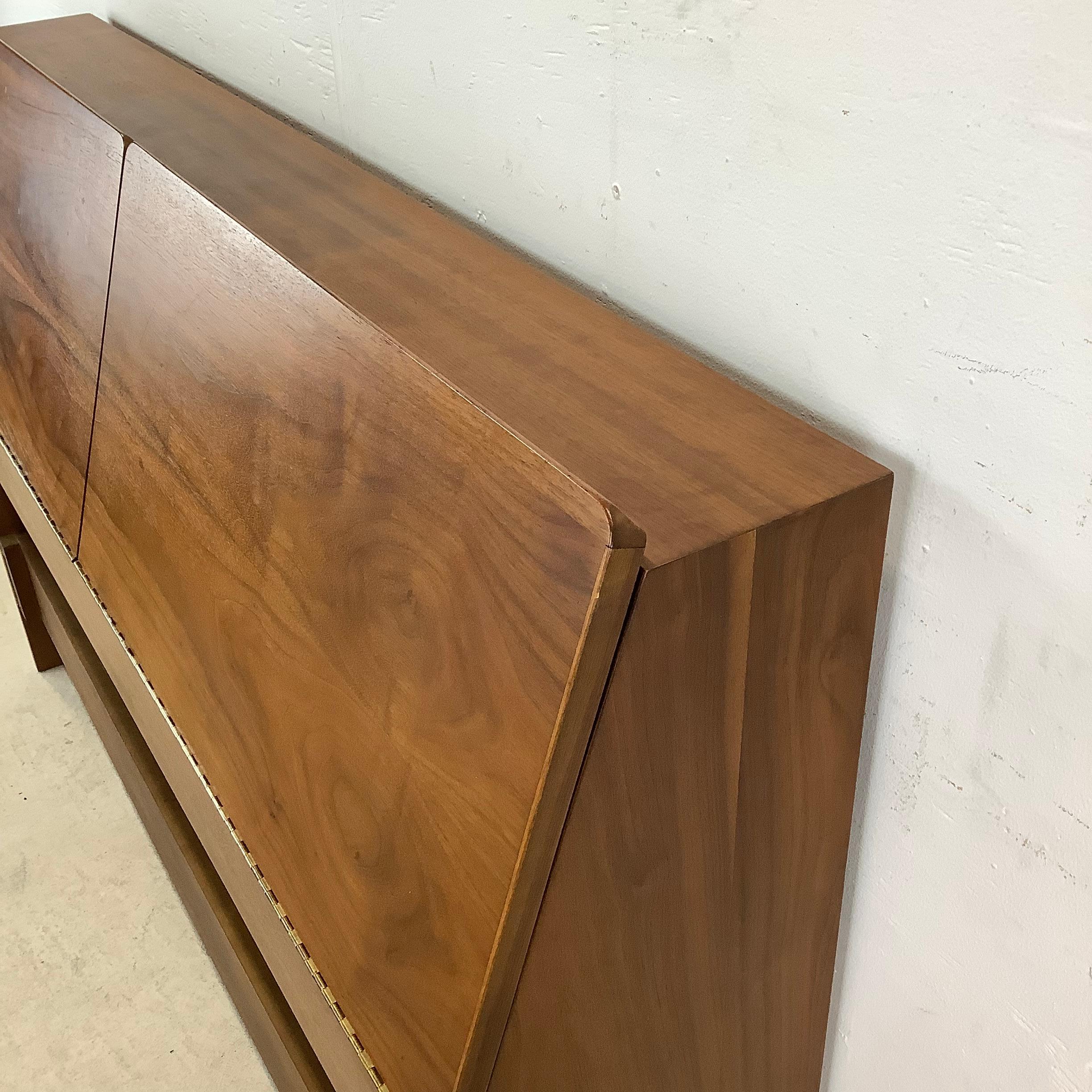 Mid-Century Storage Headboard by Drexel Declaration- Full Size For Sale 1