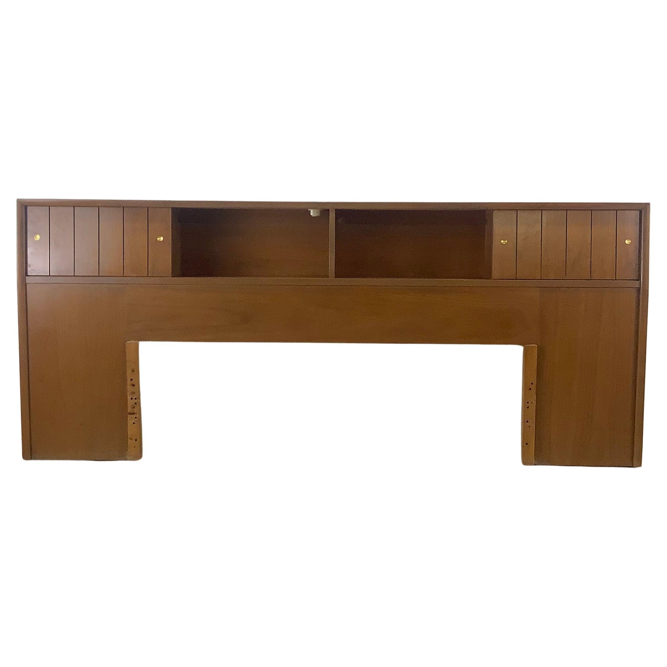 Mid-Century Storage Headboard by Kroehler Furniture (king or full)