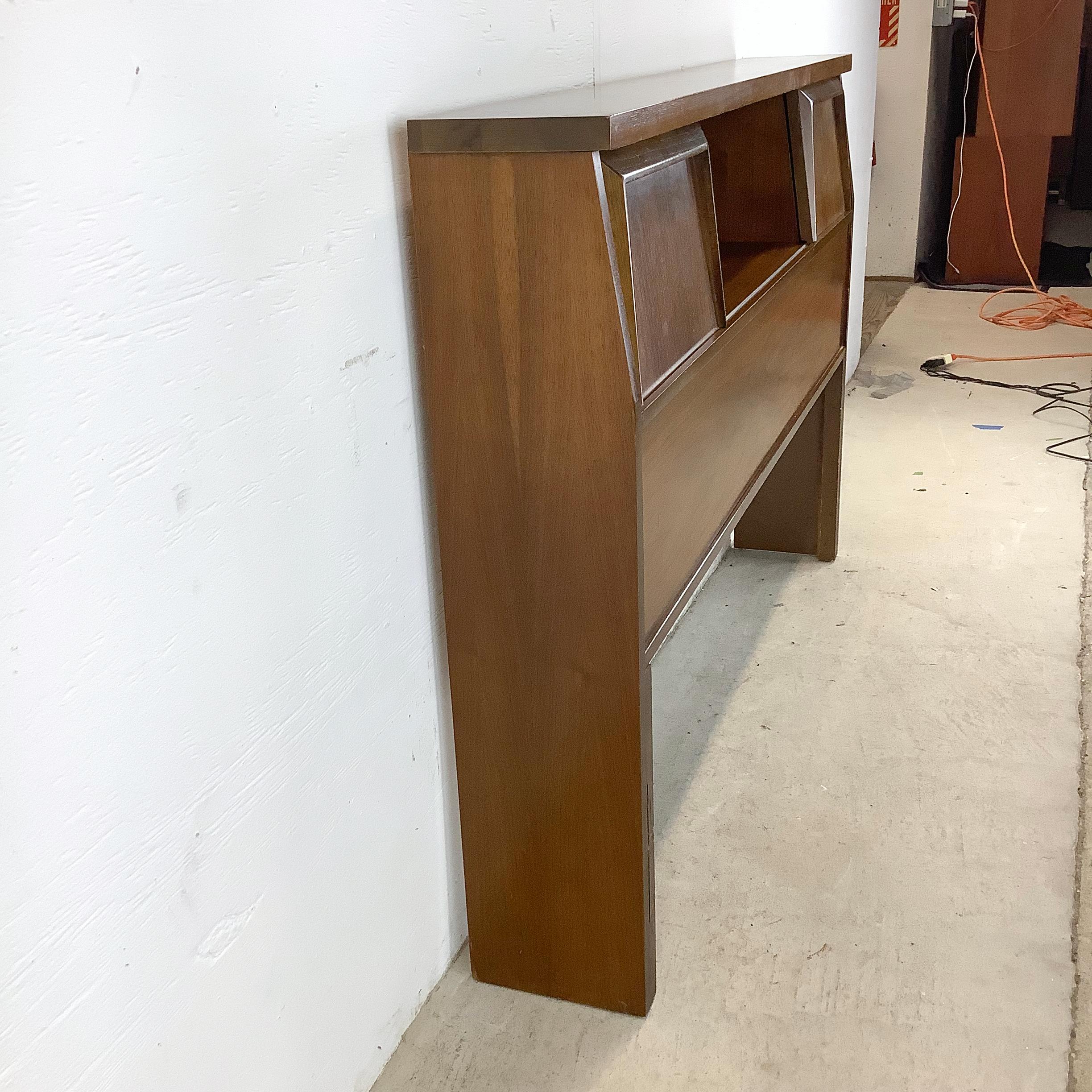 20th Century Mid-Century Storage Headboard- Full