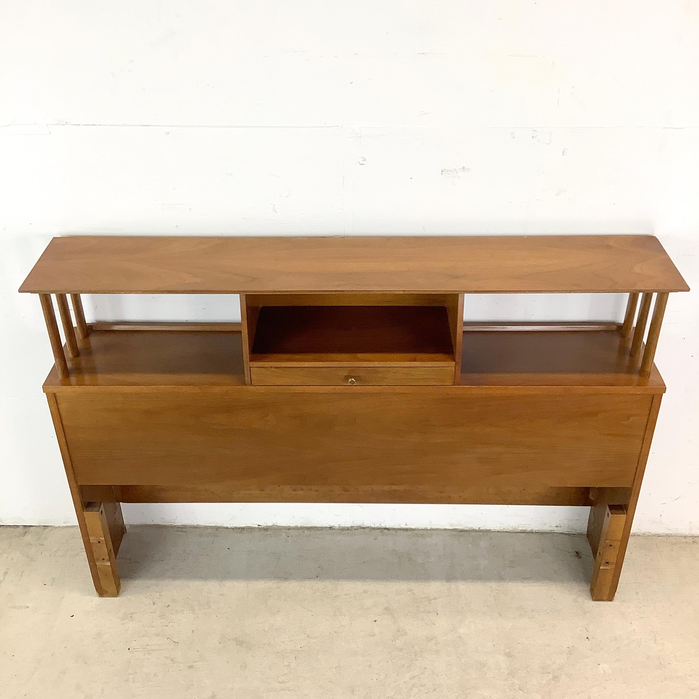 20th Century Mid-Century Storage Headboard- Full Size