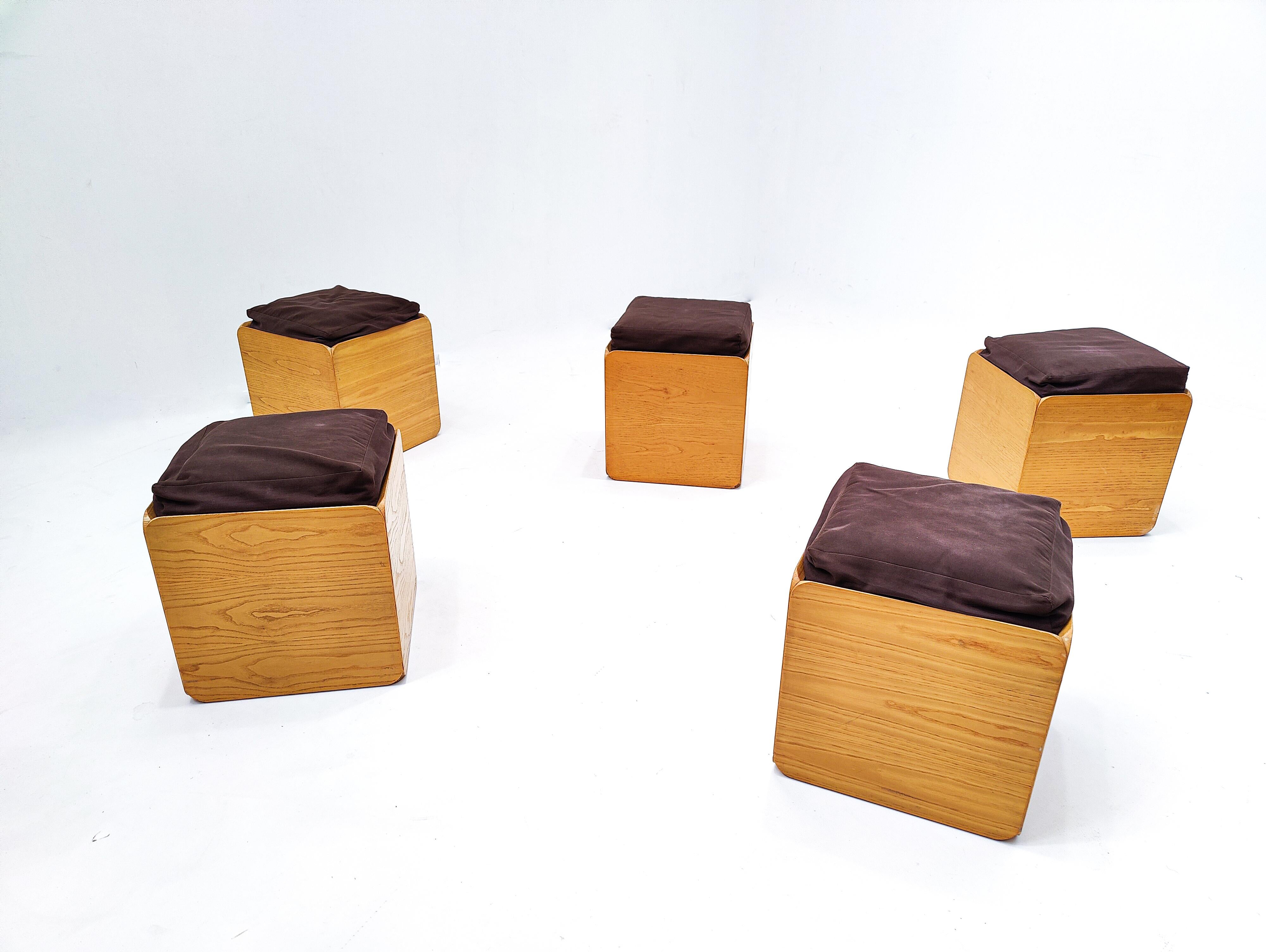 Mid-20th Century Mid-Century Storage Stool by Derk Jan de Vries, 1960s, 5 Available