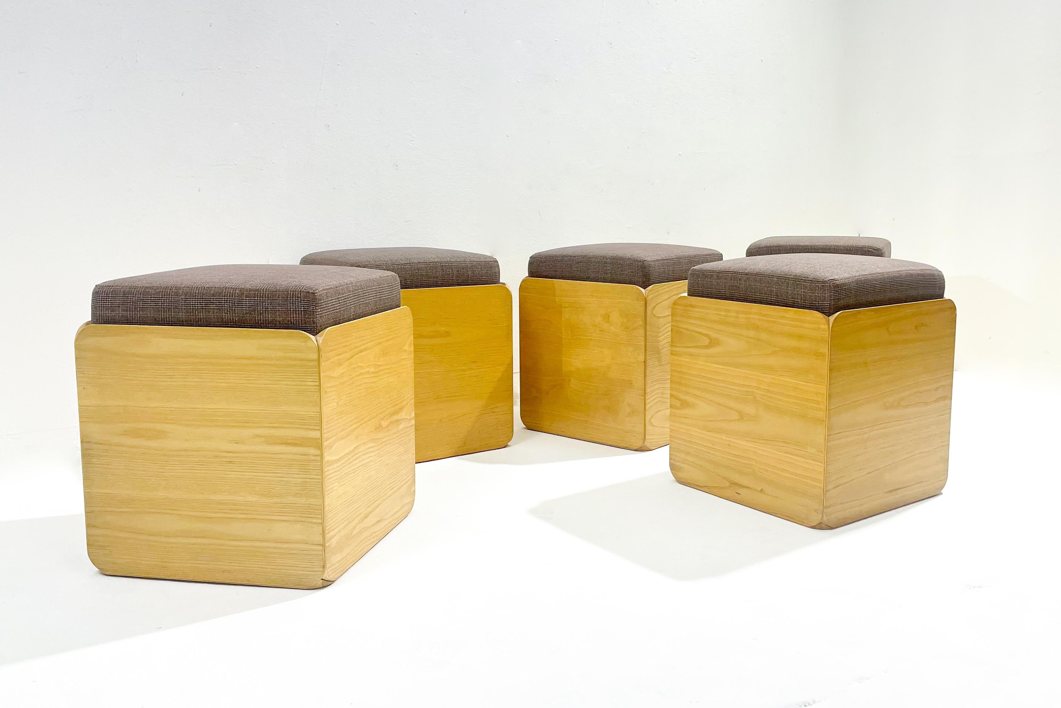 Mid-20th Century Mid-Century Storage Stool by Derk Jan De Vries, 1960s, 5 Available