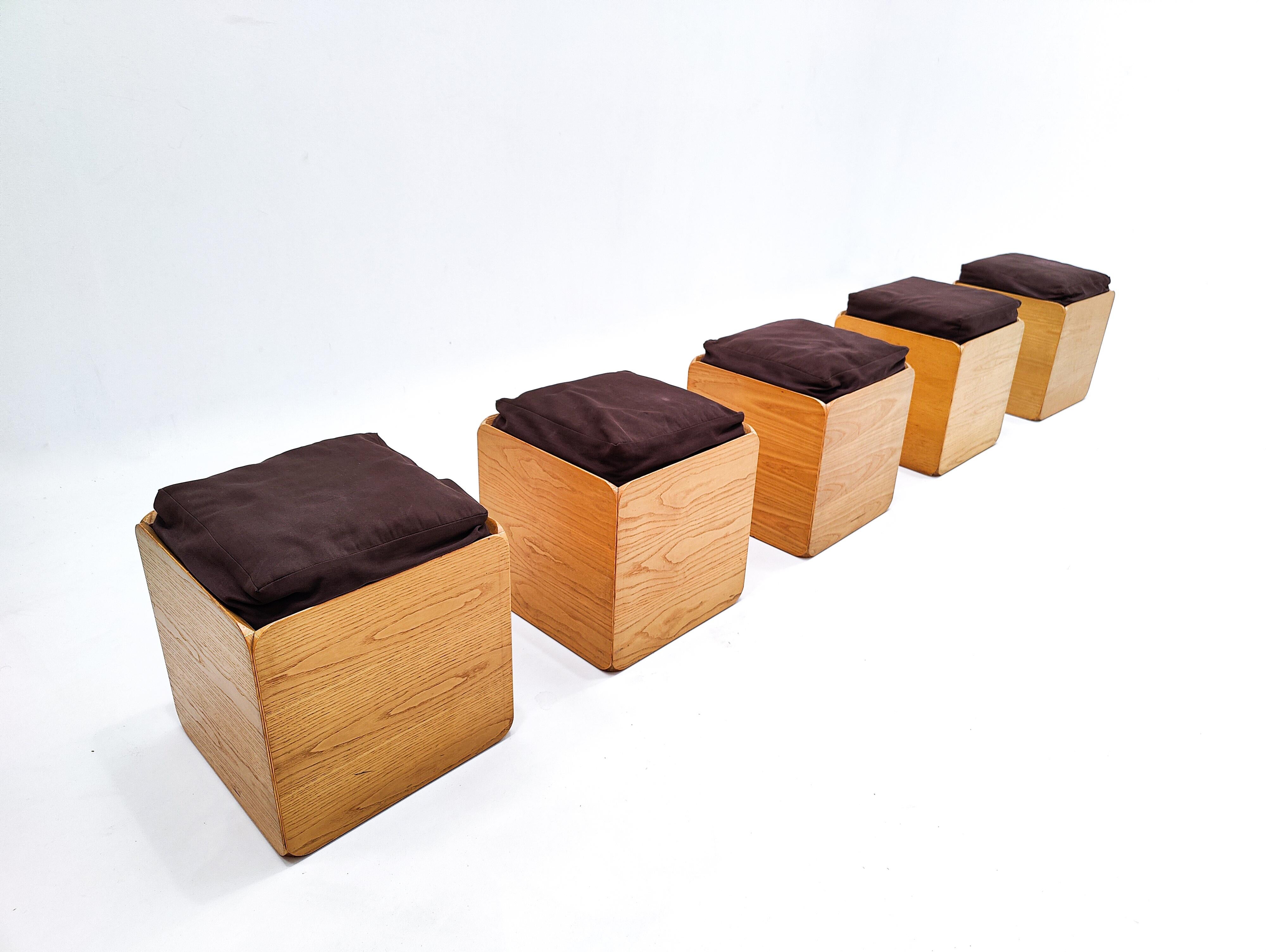 Mid-Century Storage Stool by Derk Jan de Vries, 1960s, 5 Available 1