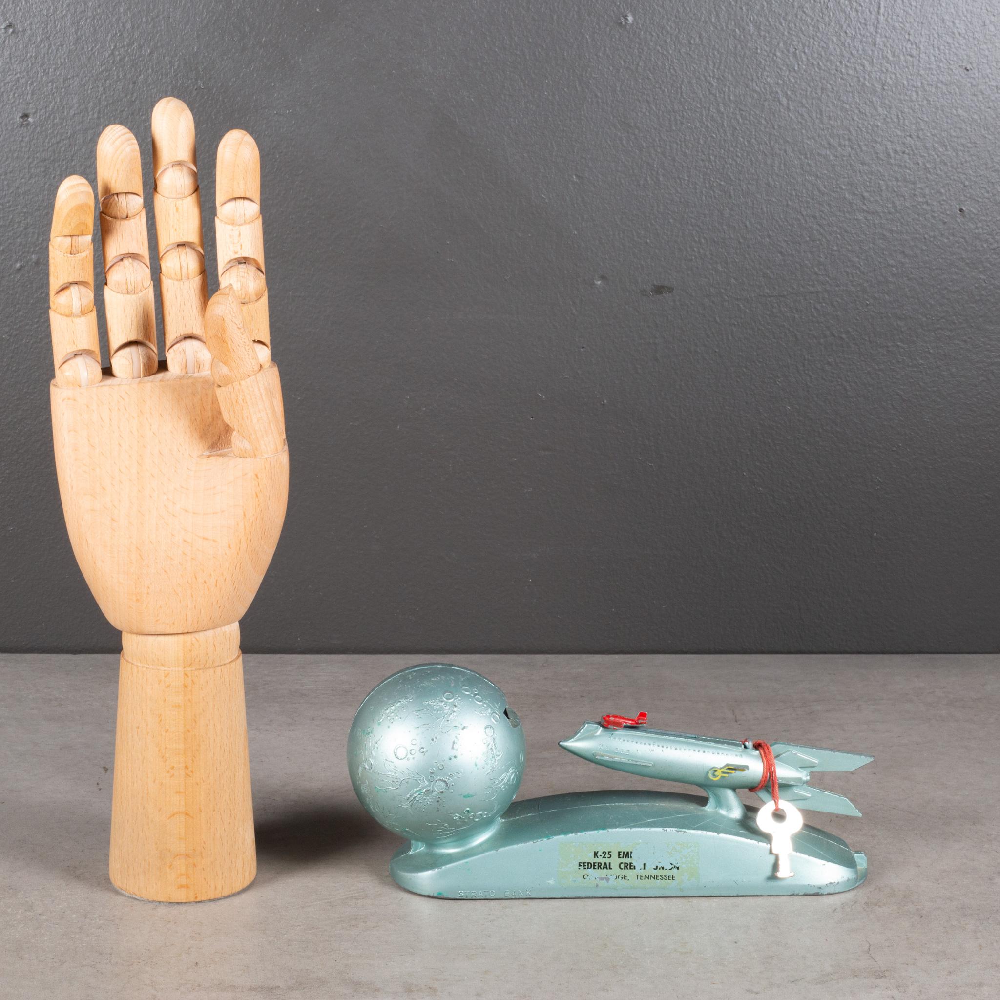 Mid-century Strato Moon Rocket Mechanical Bank c.1950  (FREE SHIPPING) For Sale 1