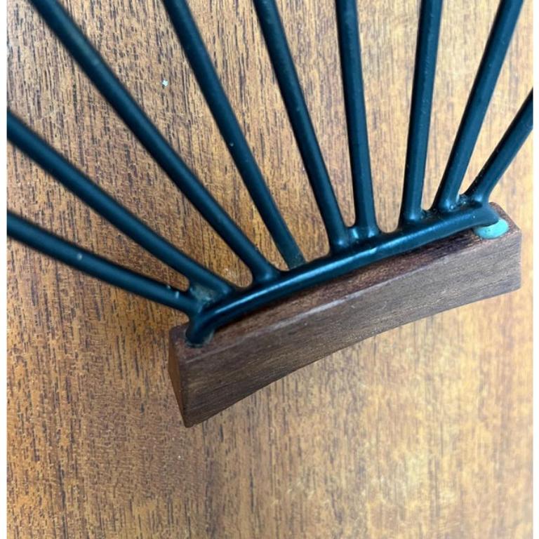 Mid-Century String Fruit Bowl with Teak Handle, 1960s For Sale 1