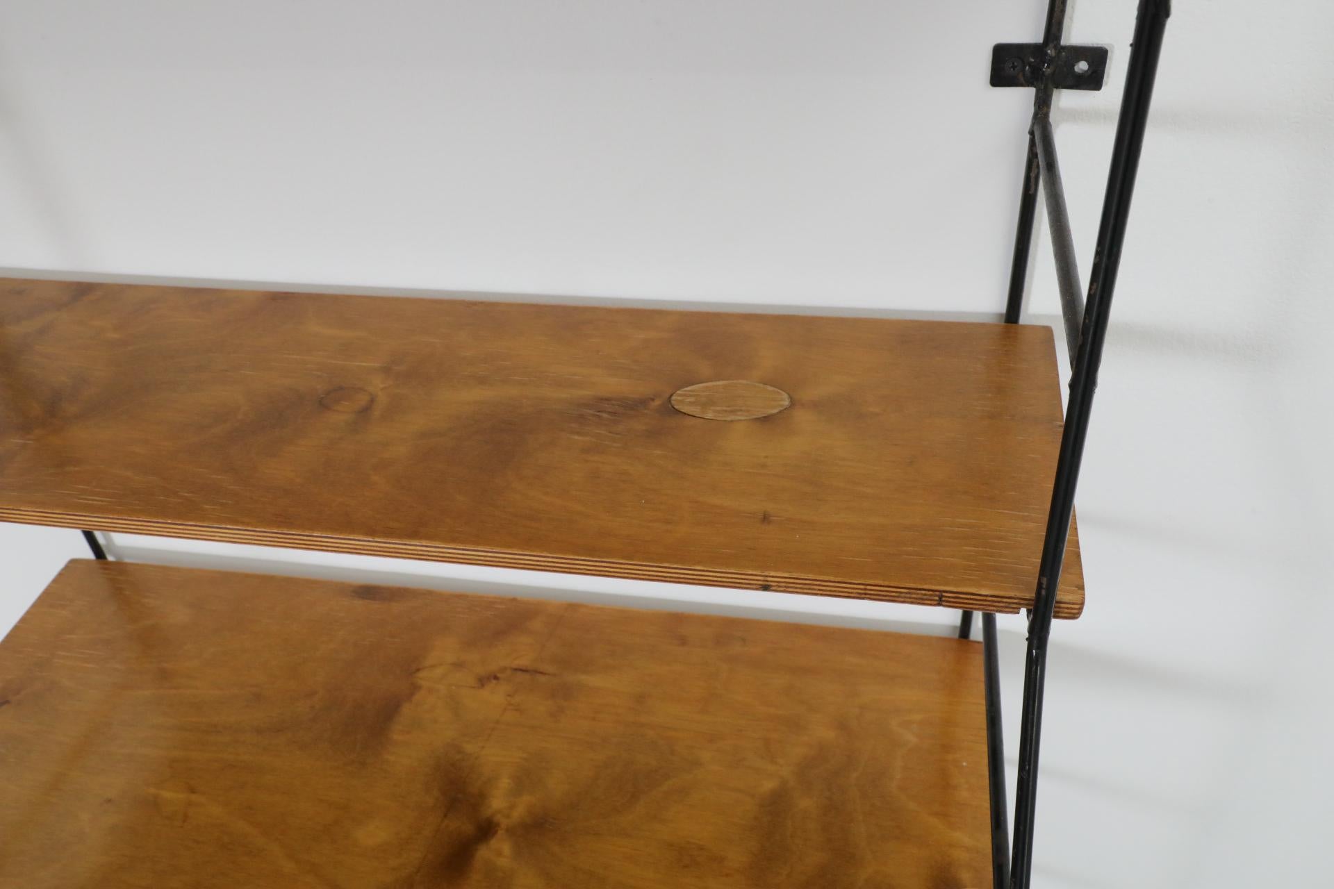 Mid-Century String Style Footed Wall Mount Shelving Unit 2