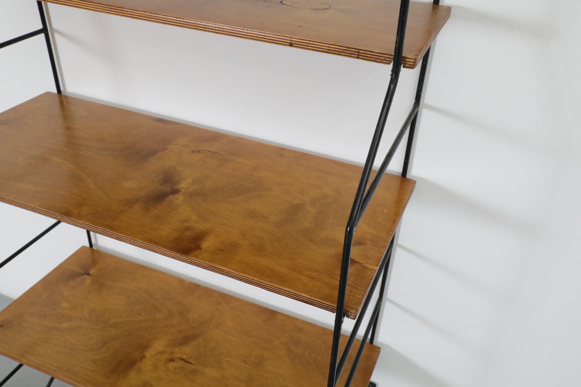 Mid-Century String Style Footed Wall Mount Shelving Unit 3