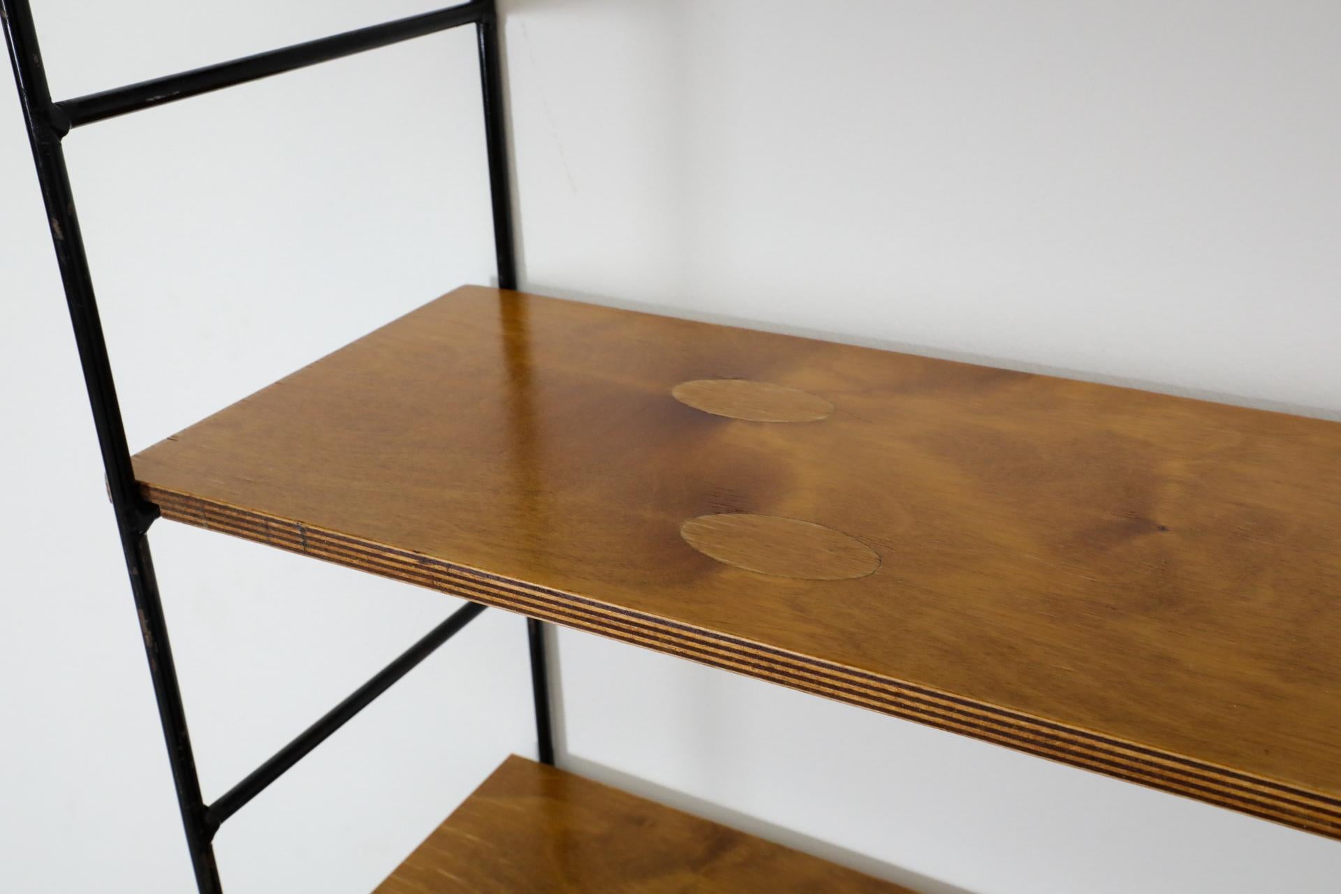 Mid-Century String Style Footed Wall Mount Shelving Unit 7