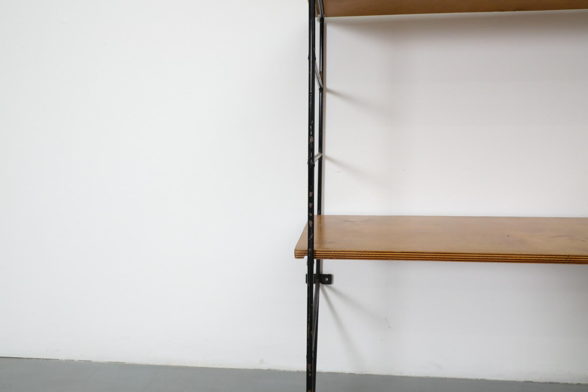 Mid-Century String Style Footed Wall Mount Shelving Unit 8