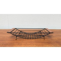 Mid-Century String Style Fruit Bowl With Teak Handle, 1960s