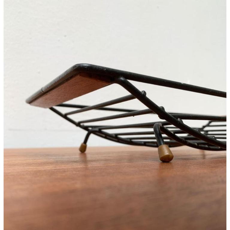 Mid-Century Modern Mid-Century String Style Fruit Bowl With Teak Handle, 1960s For Sale