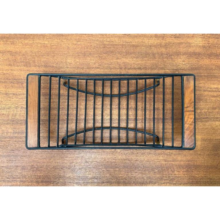 20th Century Mid-Century String Style Fruit Bowl With Teak Handle, 1960s For Sale