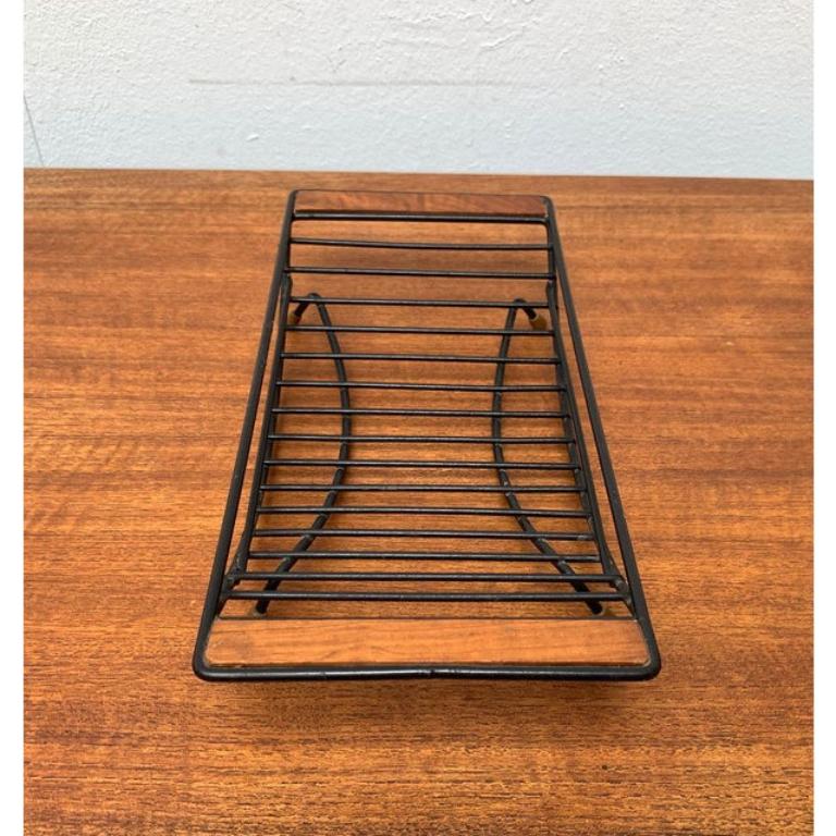 Mid-Century String Style Fruit Bowl With Teak Handle, 1960s For Sale 2