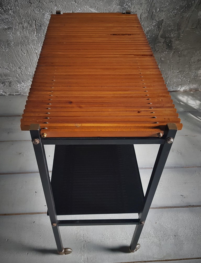 String Cart Mid-Century String Teak Bar Cart Console Side Table, Denmark, 1950s For ...