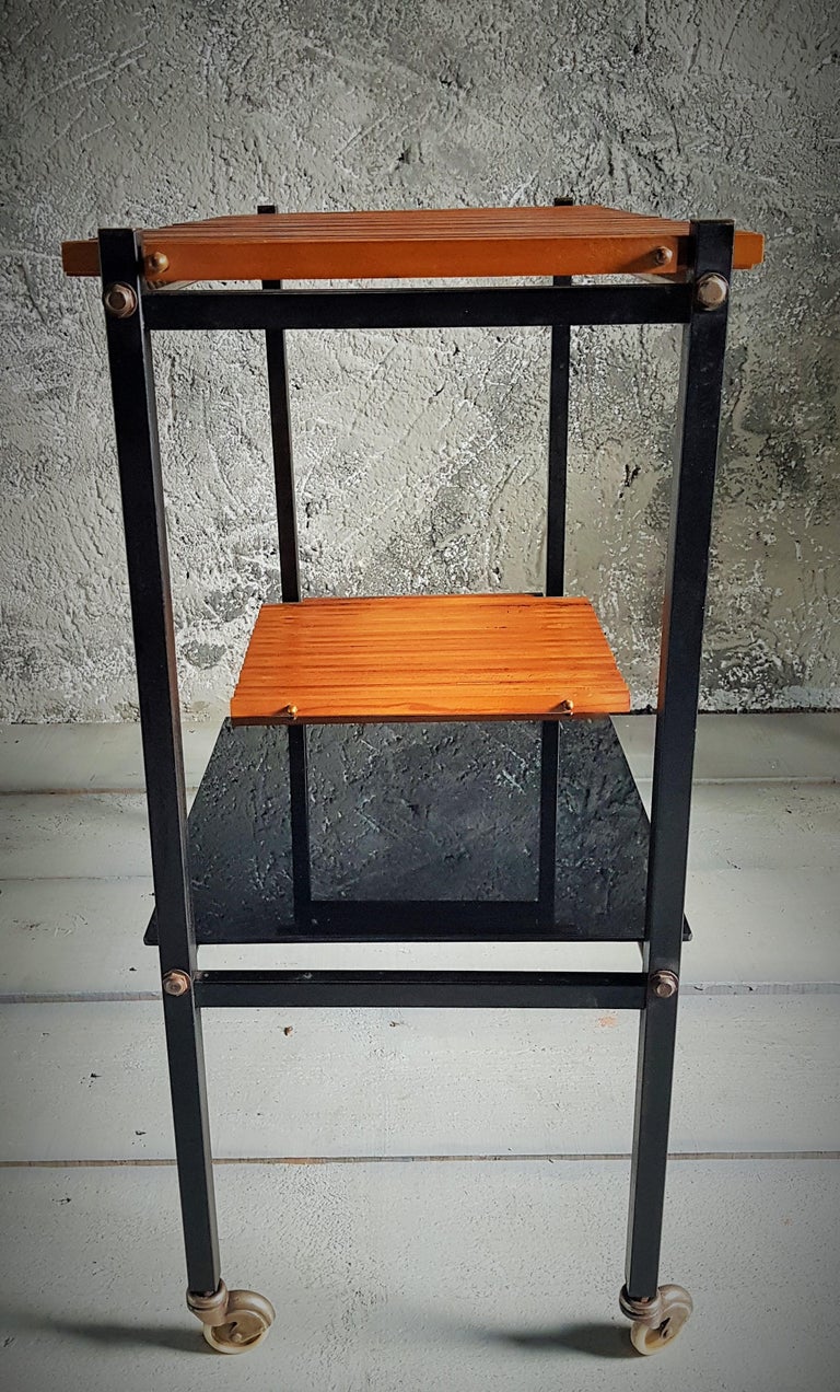 String Cart Mid-Century String Teak Bar Cart Console Side Table, Denmark, 1950s For ...