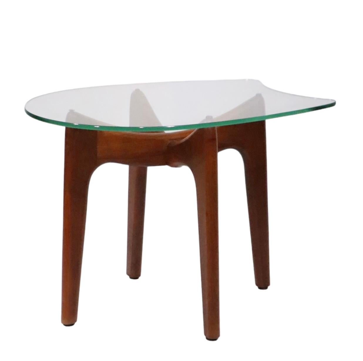 Glass Mid Century Stringray Side Table by Adrian Pearsall for Craft Associates