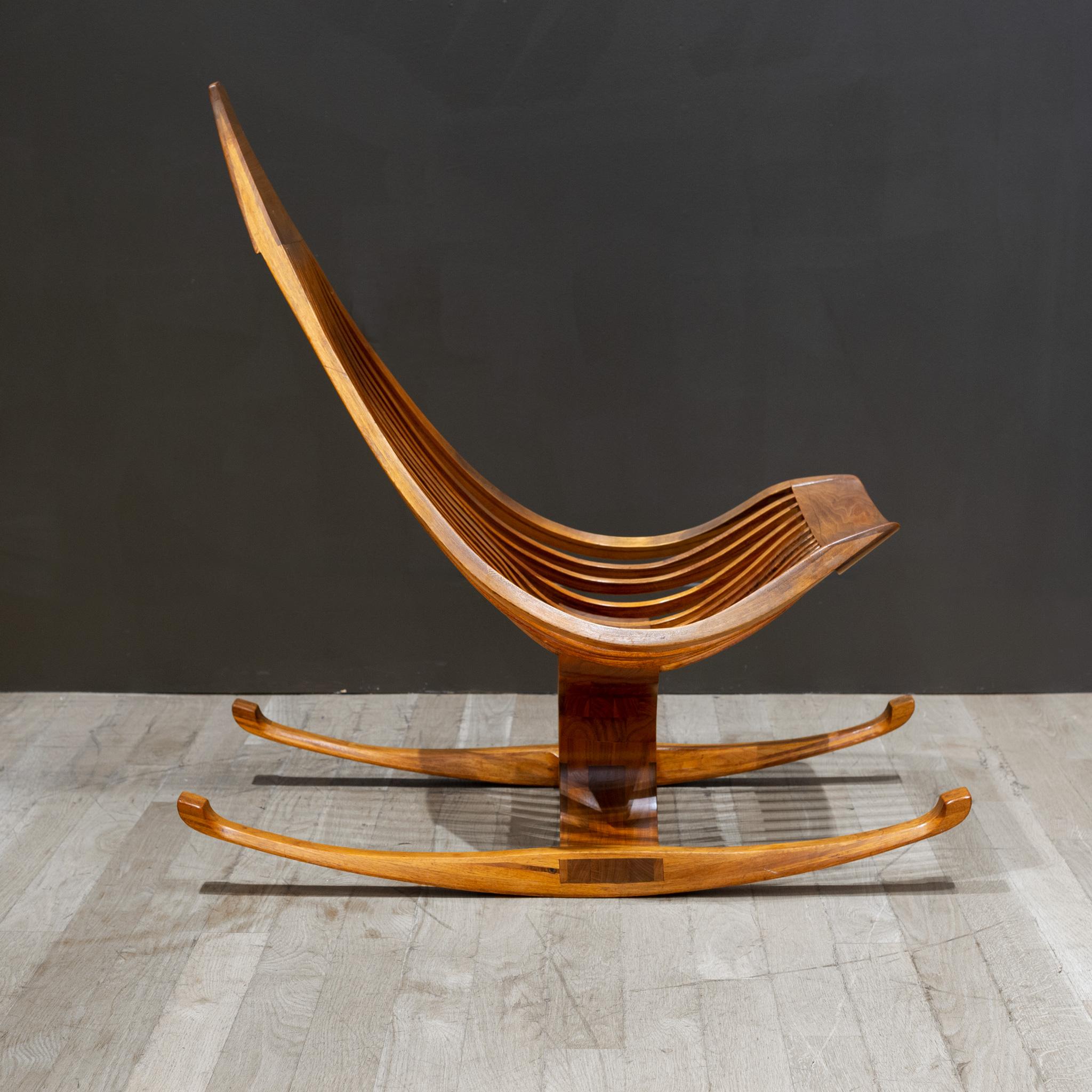 Wood Mid-century Studio Archotypo Rocking Chair c.1974 For Sale