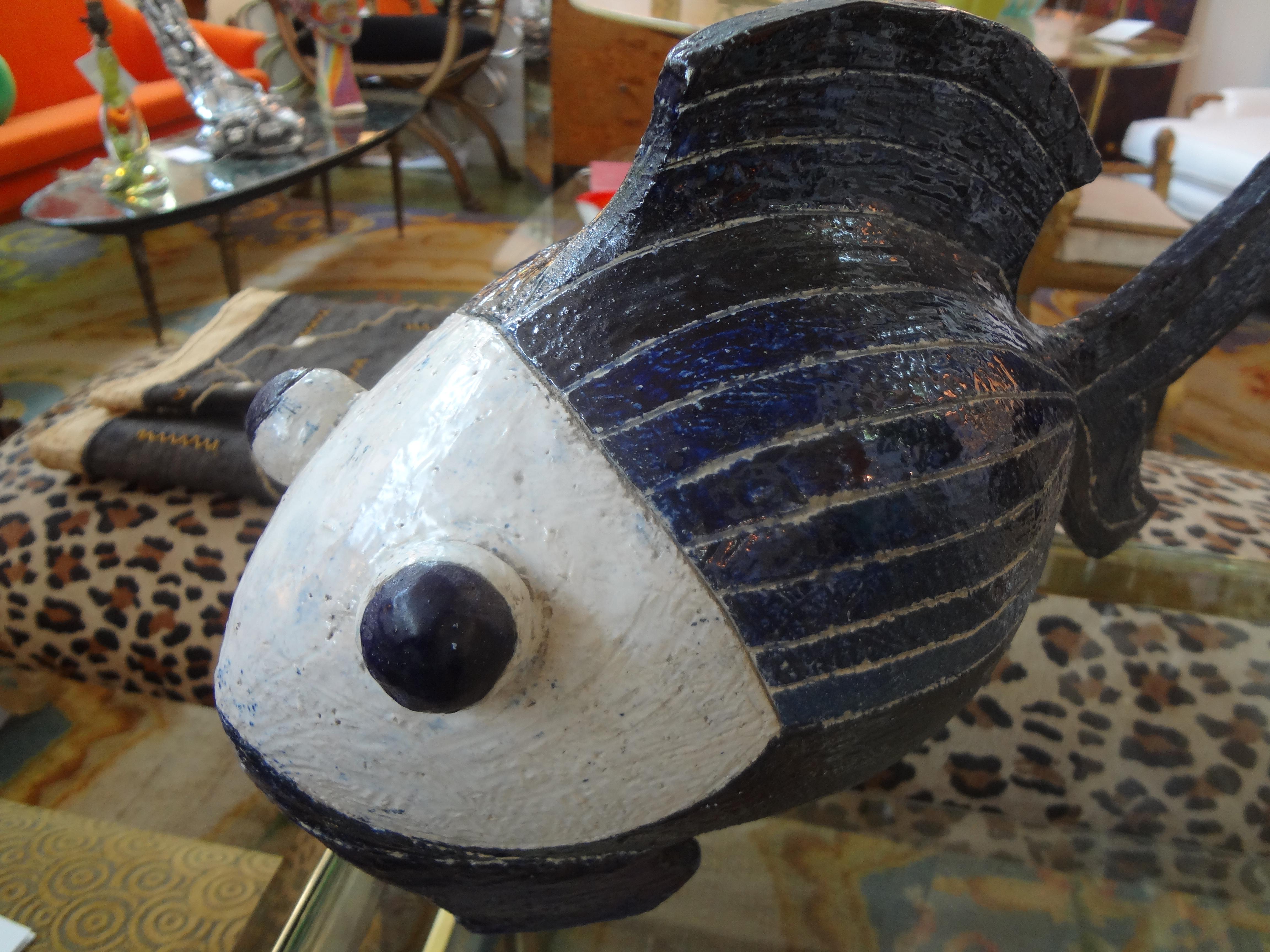 Midcentury, Studio Art Pottery Fish Sculpture 1
