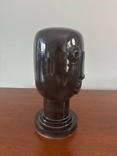 Mid Century Studio Ceramic Cubist Head
