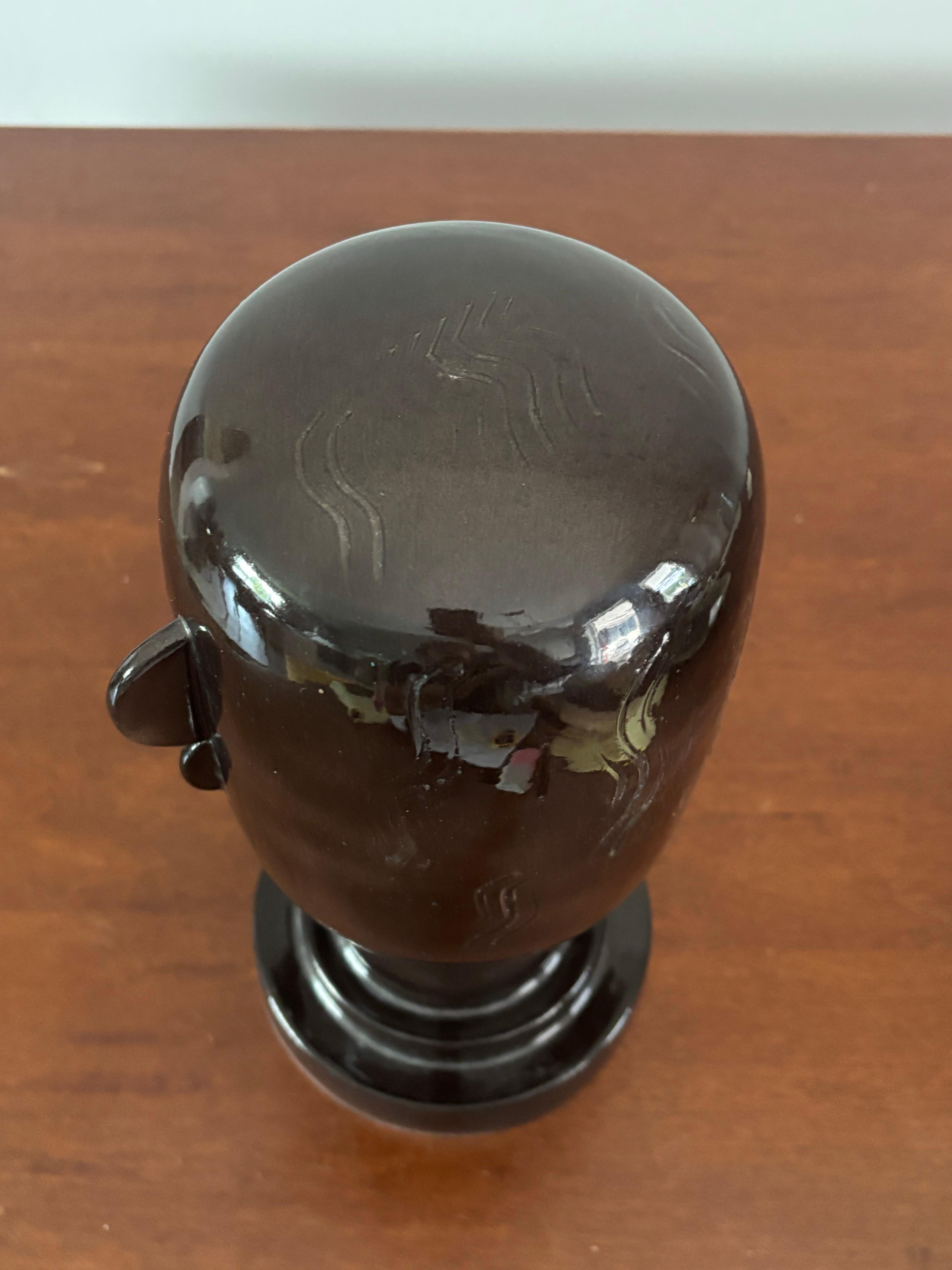 Mid Century Studio keramischen kubistischen Kopf im Angebot 2