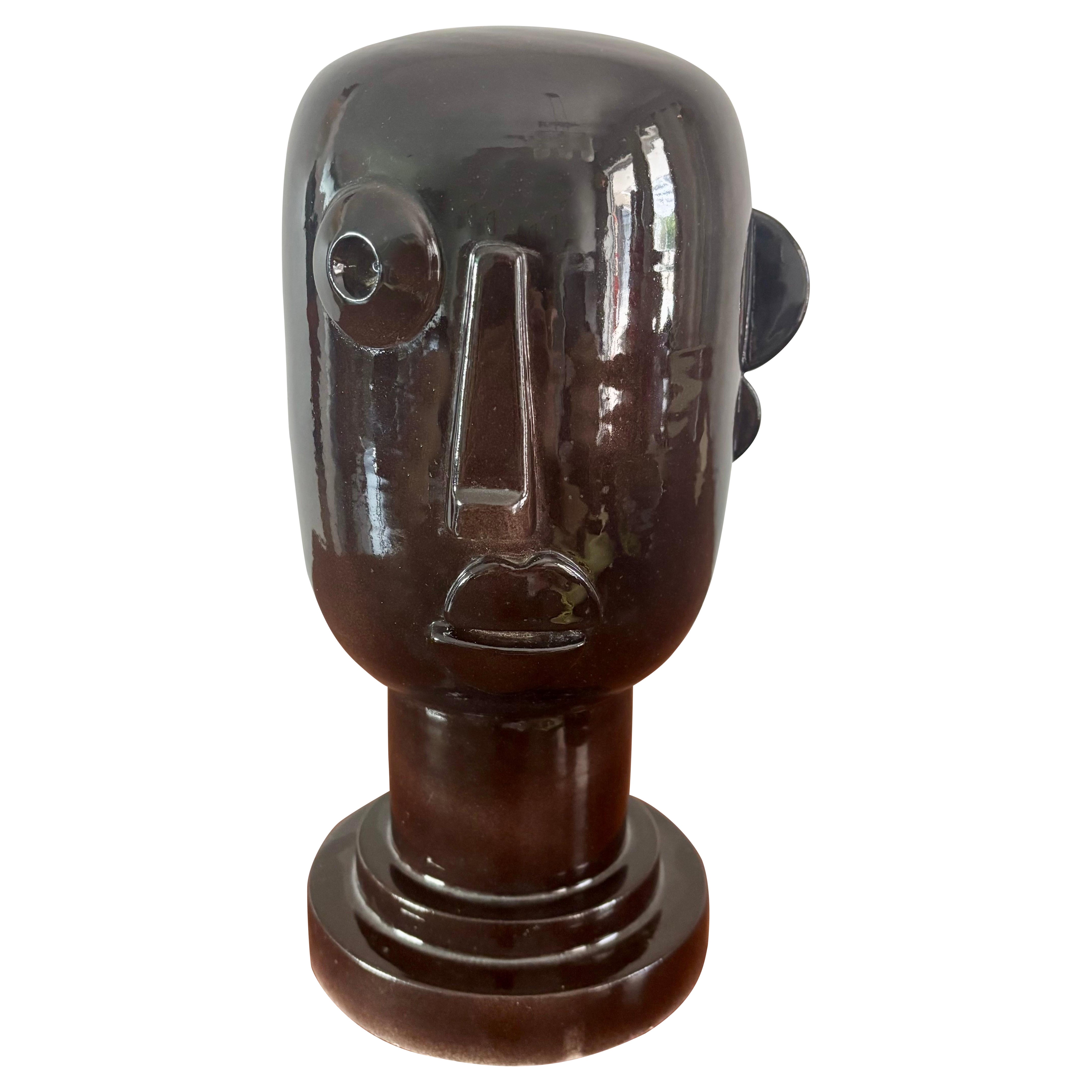 Mid Century Studio keramischen kubistischen Kopf im Angebot