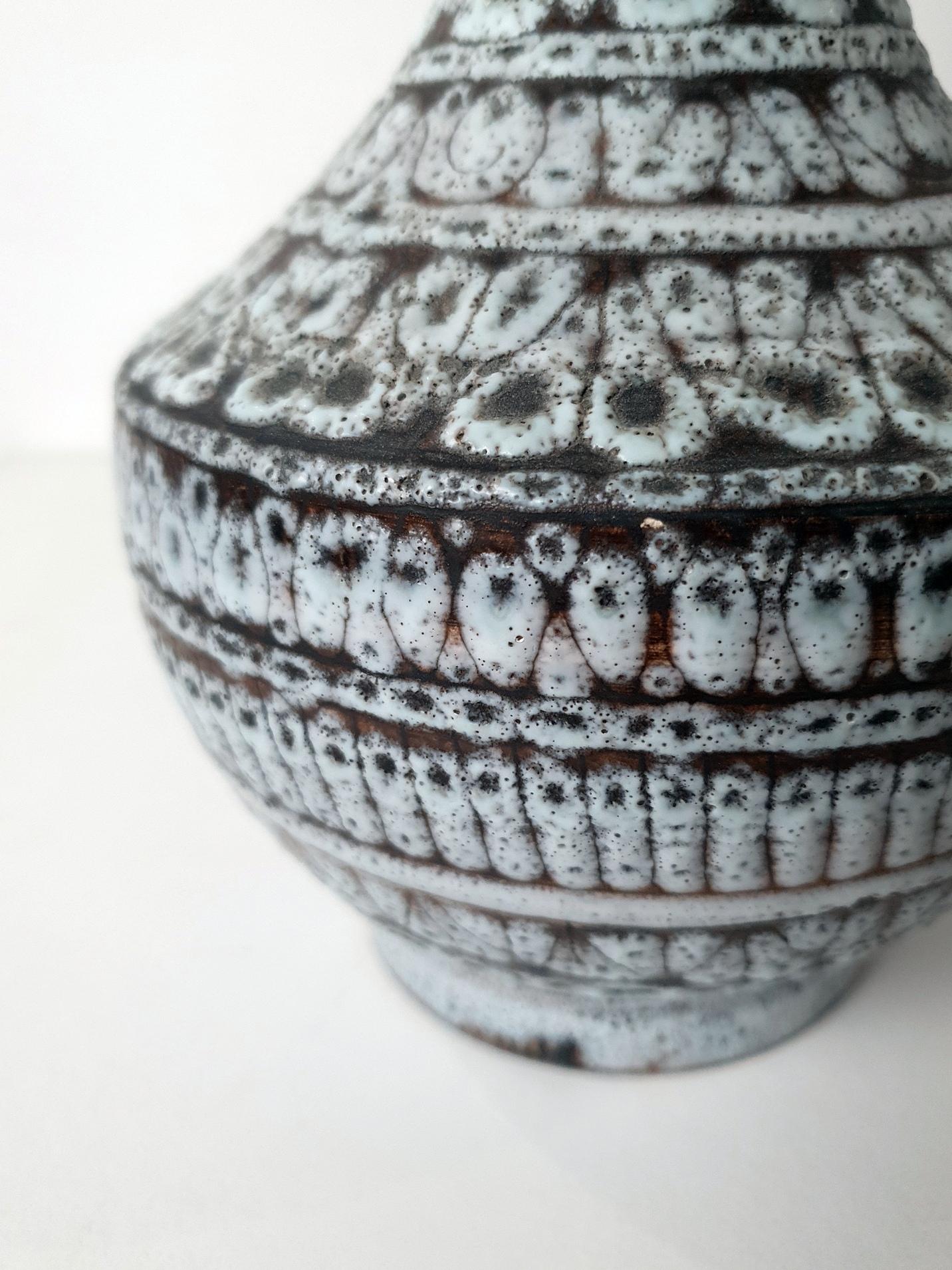 Mid Century Studio Ceramic Vase Italy In Good Condition For Sale In Albano Laziale, Rome/Lazio