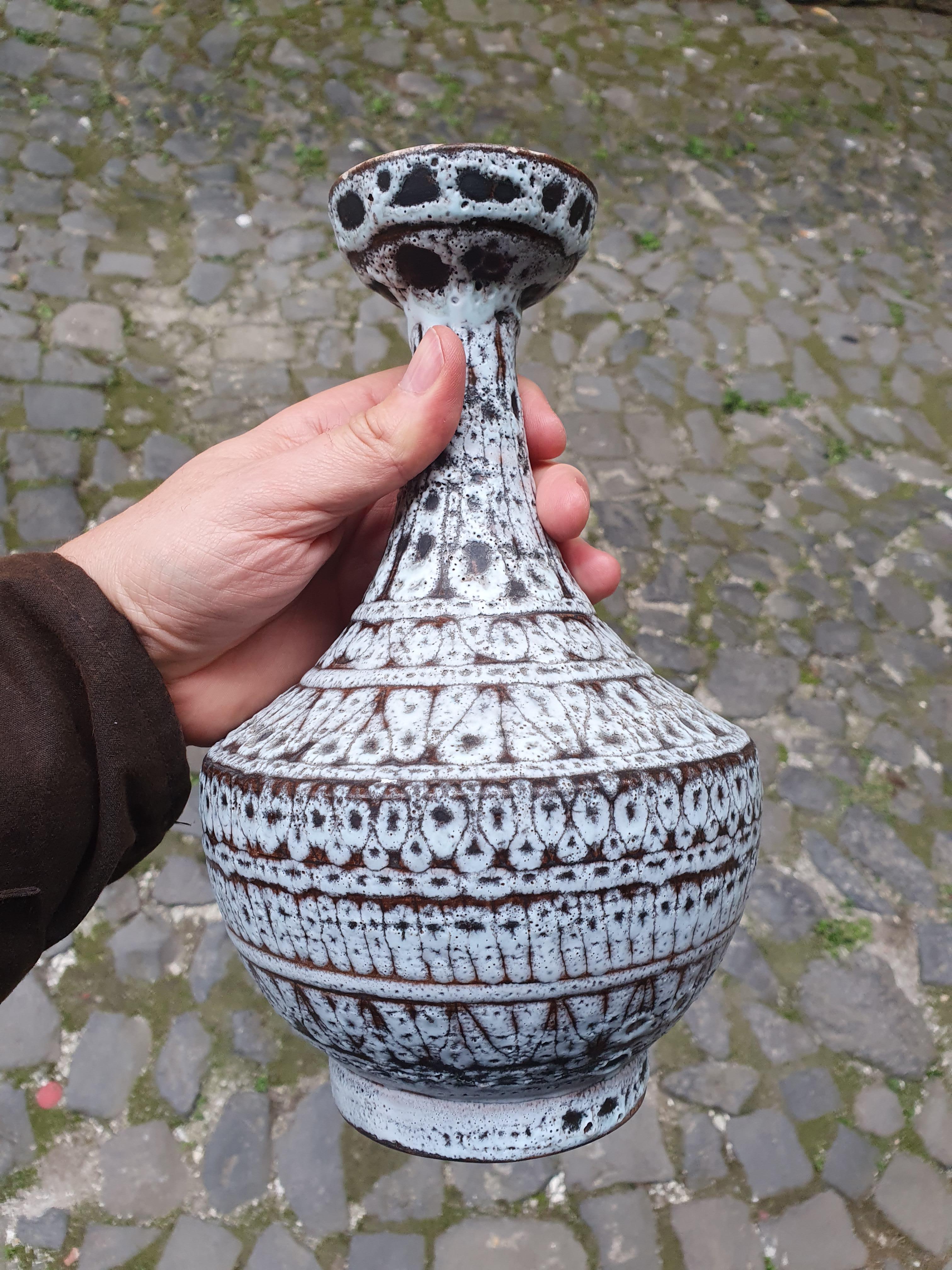 Mid Century Studio Keramik Vase Italien im Angebot 1