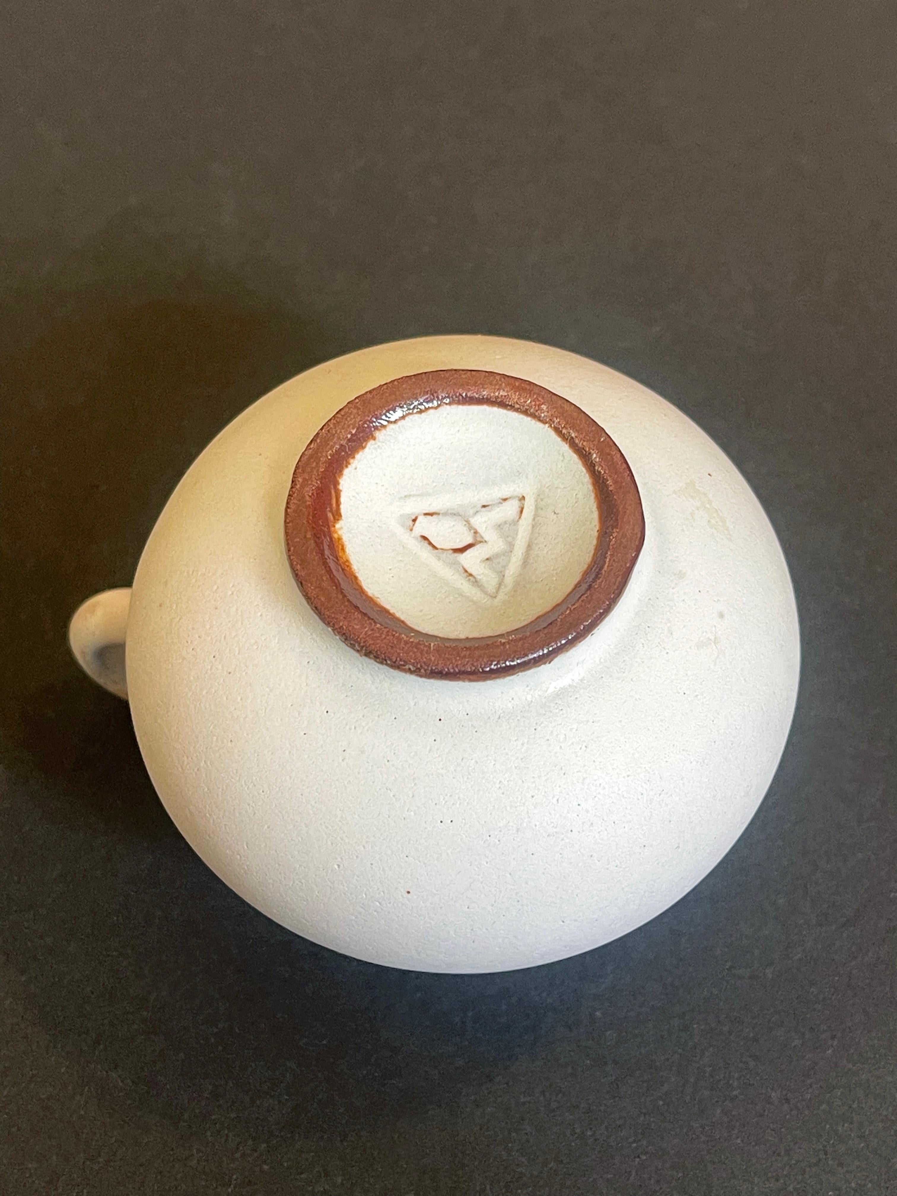 Mid-Century Studio-Keramikvase, mattes Weiß von Marschner, Westdeutschland im Zustand „Gut“ im Angebot in Andernach, DE