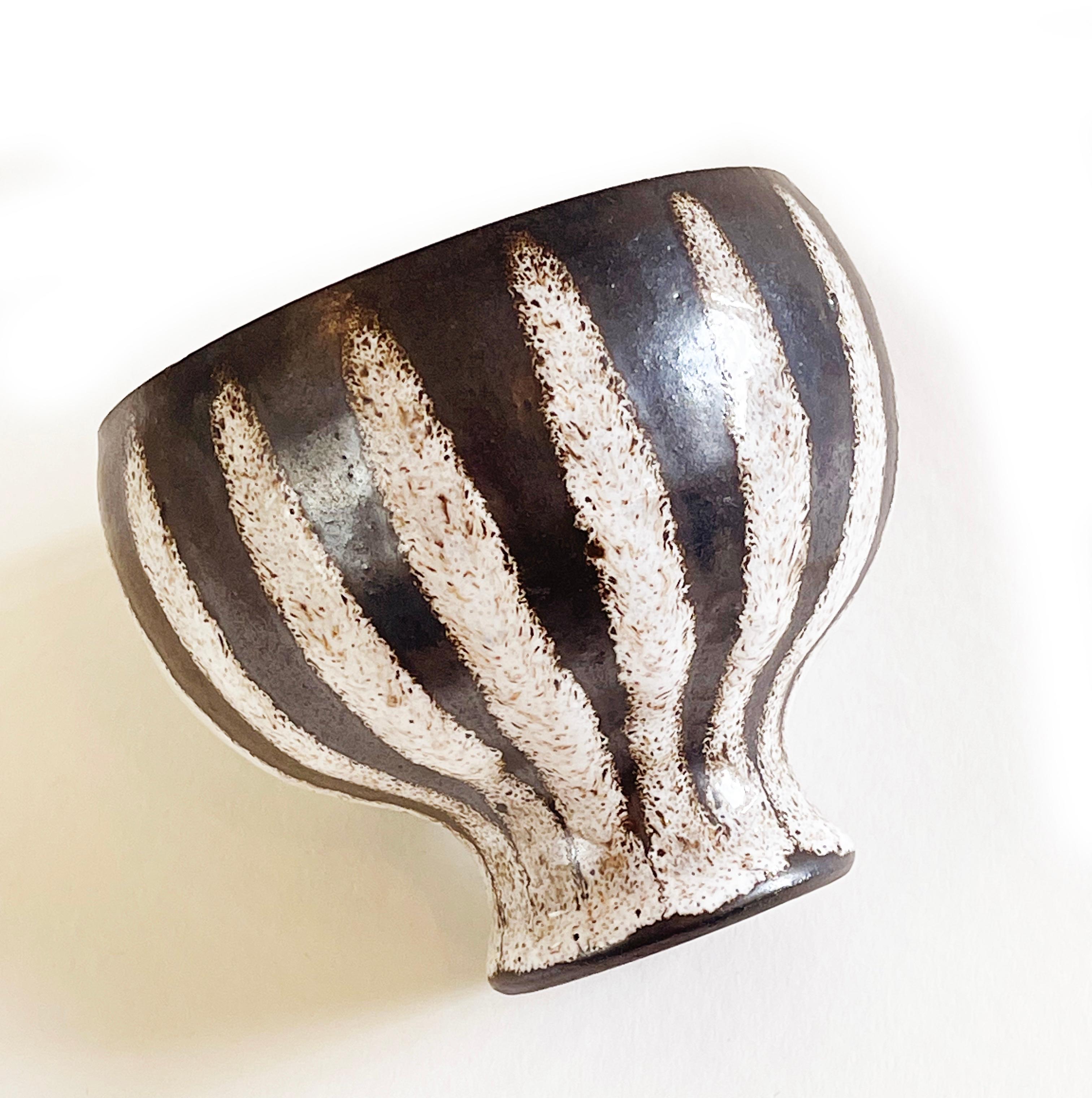 Mid-Century Studio Ceramic Vessel or Vase by Monika Maetzel, 1960s, Germany In Good Condition For Sale In Andernach, DE