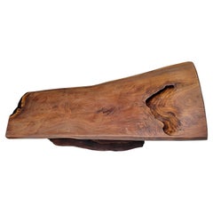 Mid Century Studio Craft Architectural Live Edge Coffee Table