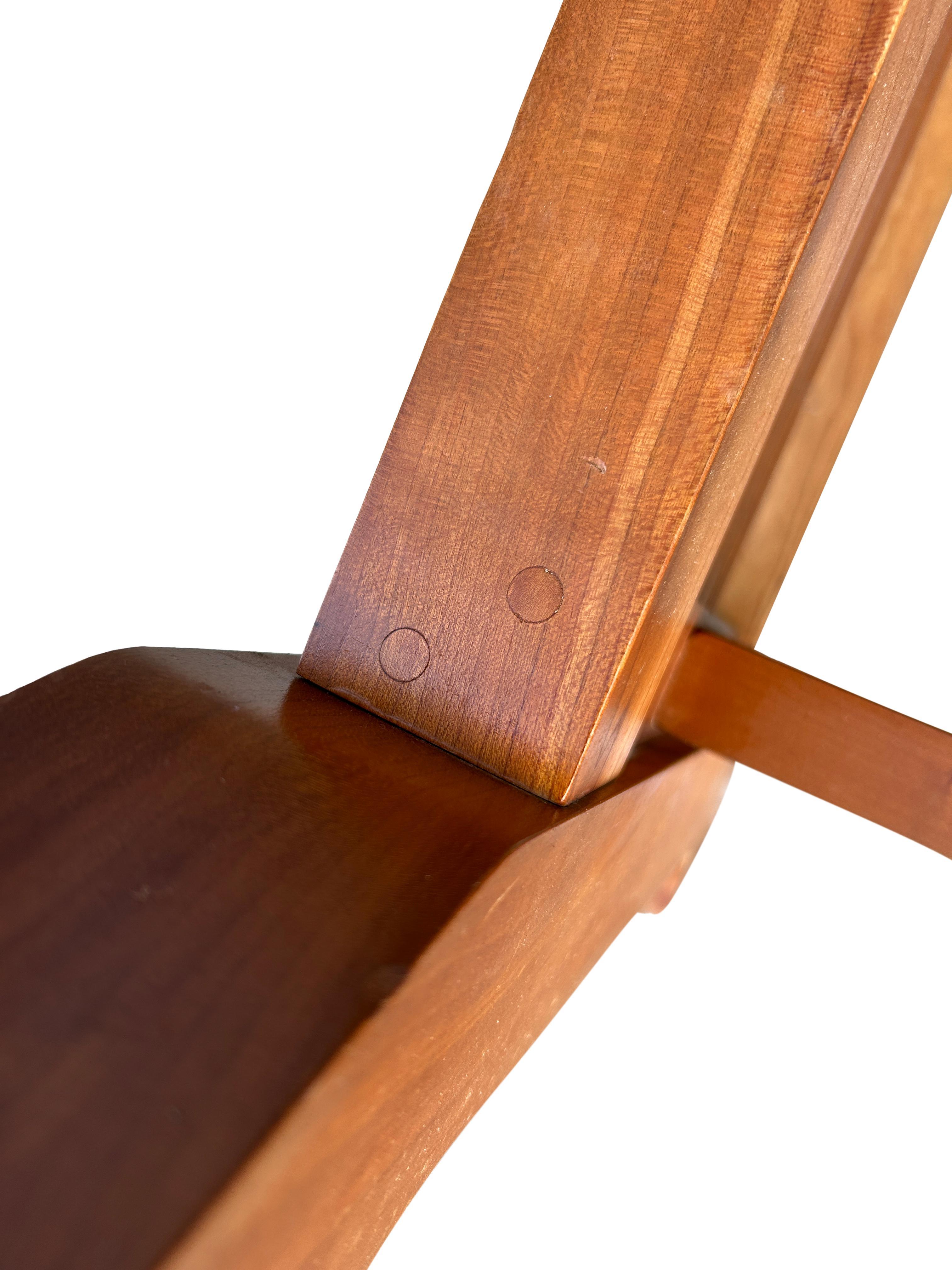 Mid-Century Studio Craft Solid Cherry Dining Table Mission Trestle Style For Sale 1