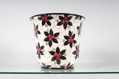 Studio Ernan Albisola, metà secolo, Cachepot in ceramica smaltata a mano, anni '70, Italia