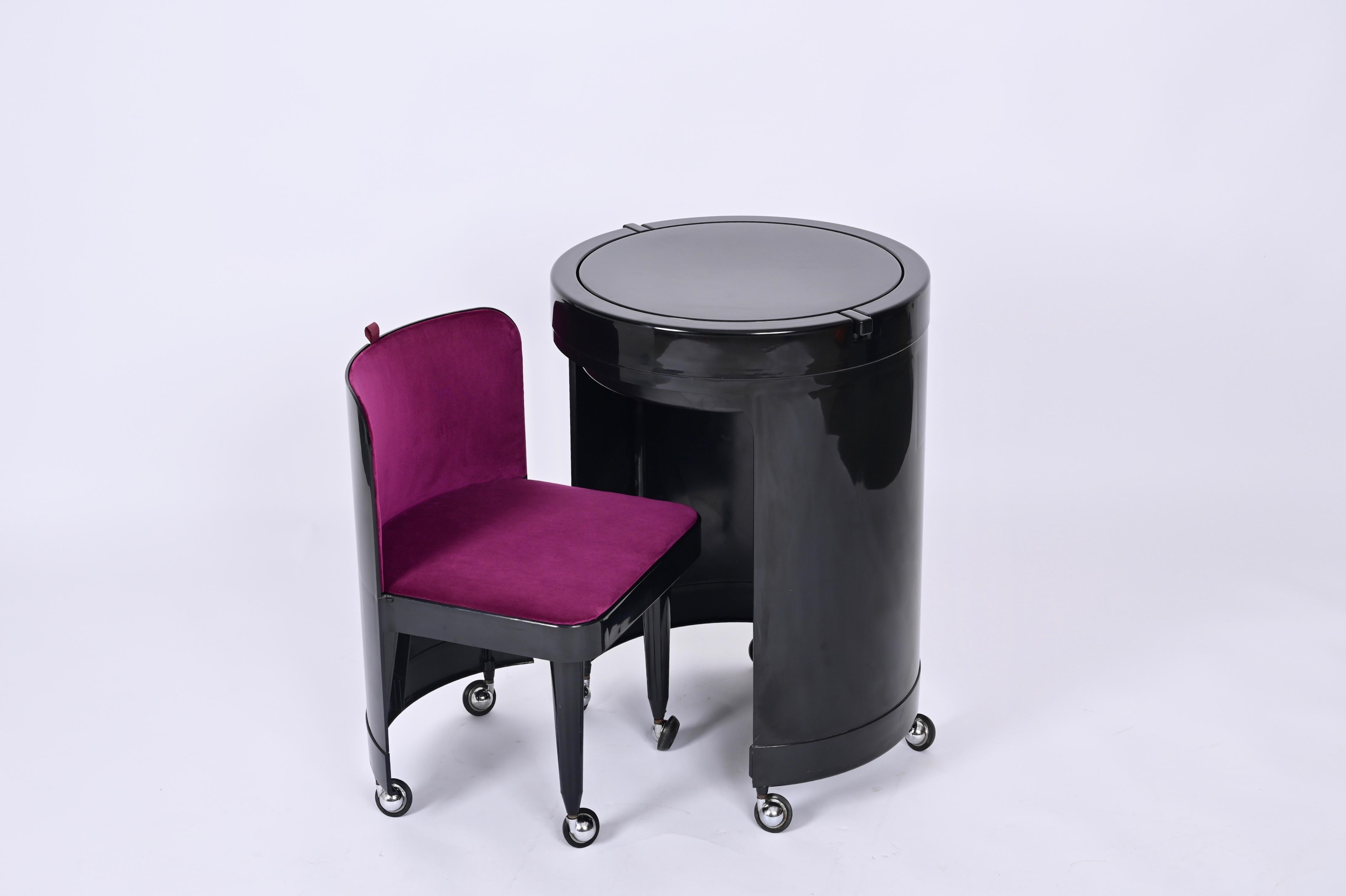 purple vanity set