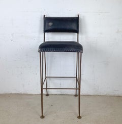 Mid-Century Studio-Made Sculptural Iron Bar Stool