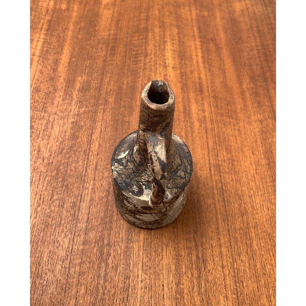 Mid-Century Studio Pottery Brutalist Carafe Vase by Gerhard Liebenthron, 1976s For Sale 1