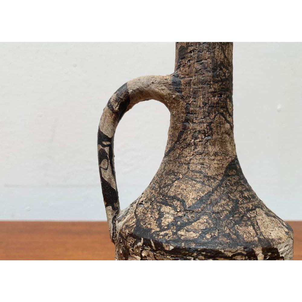 Mid-Century Studio Pottery Brutalist Carafe Vase by Gerhard Liebenthron, 1976s For Sale 3