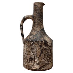Jarrón Jarra Brutalista de Studio Pottery de mediados de siglo, Gerhard Liebenthron, década de 1976