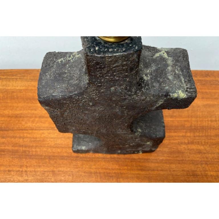 Mid-Century Studio Pottery Brutalist Table Lamp, 1960s For Sale 5