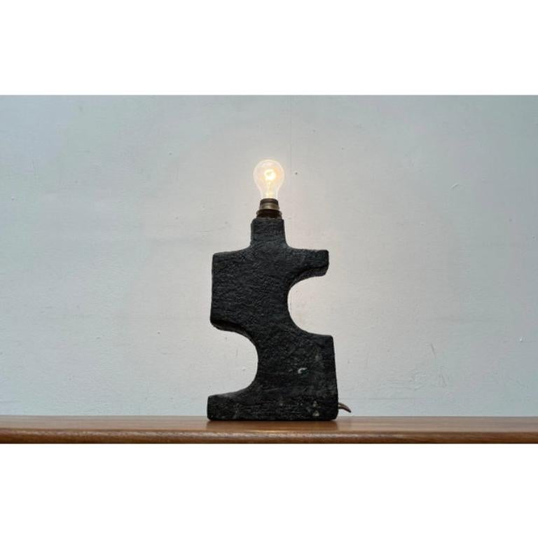 Mid-Century Studio Pottery Brutalist Table Lamp, 1960s In Excellent Condition For Sale In Hamburg, DE