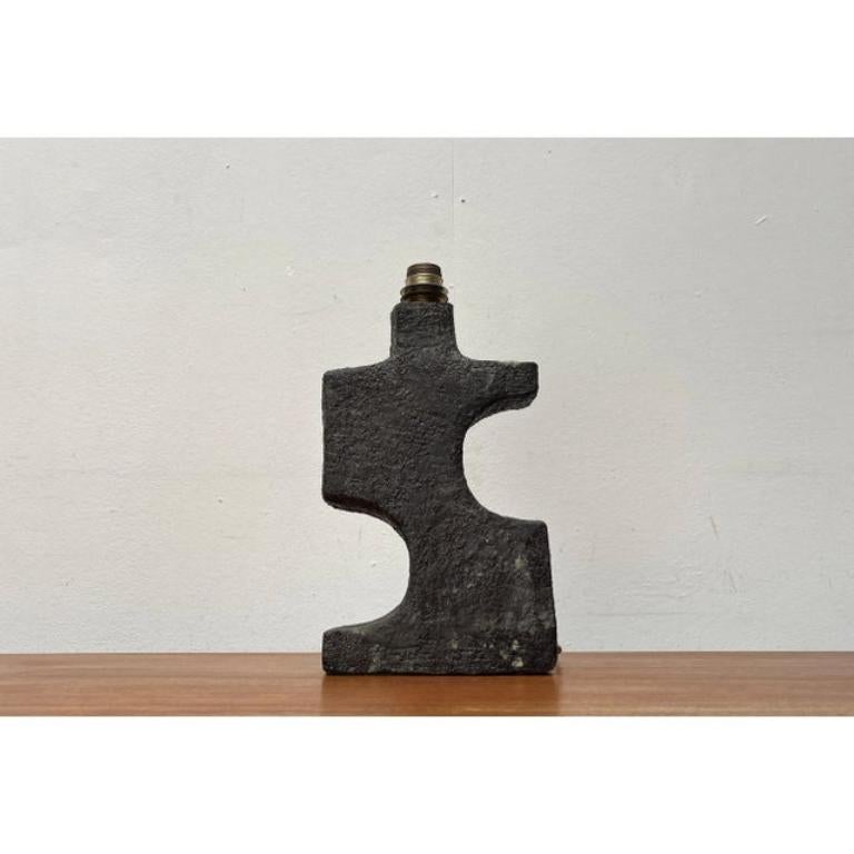 20th Century Mid-Century Studio Pottery Brutalist Table Lamp, 1960s For Sale