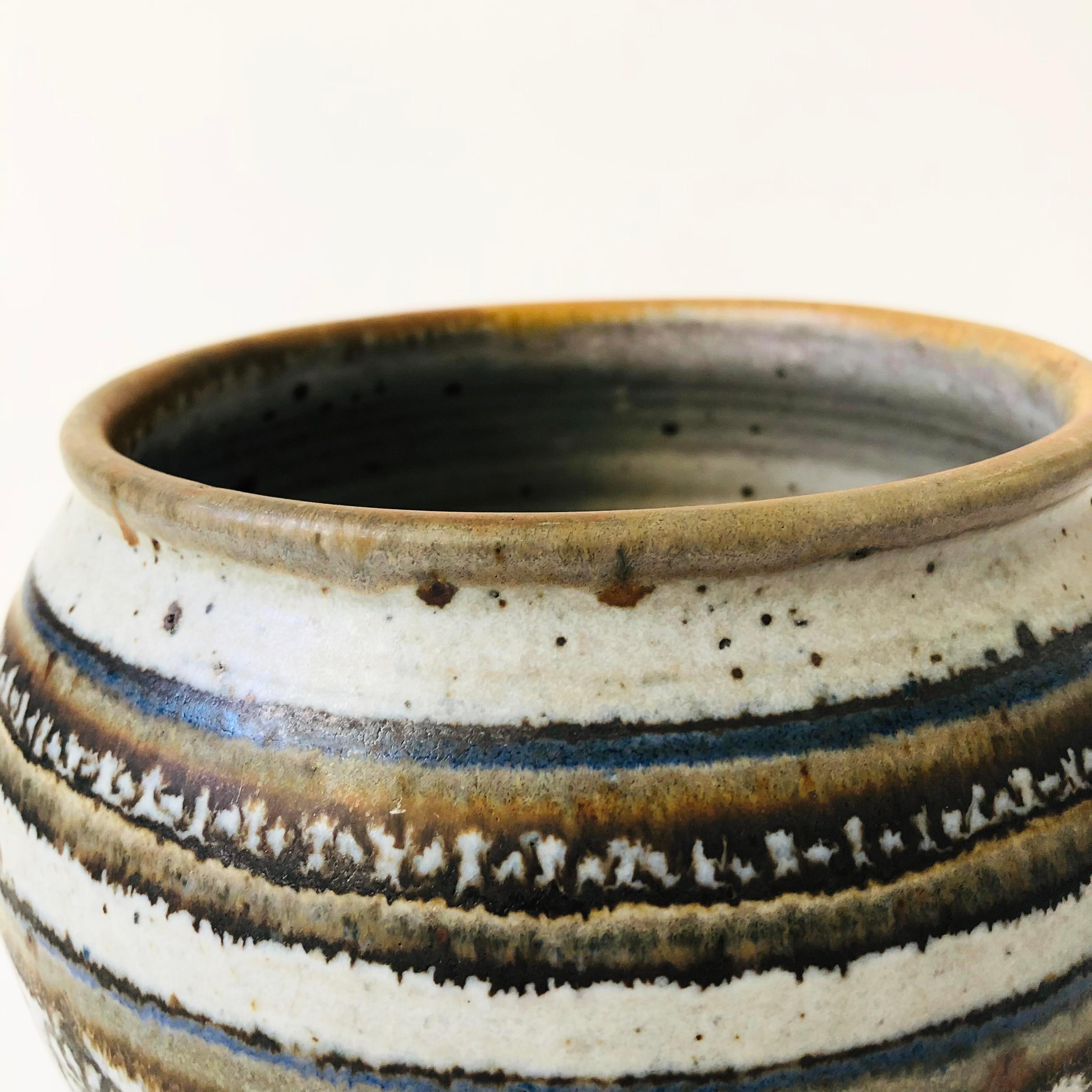 Mid Century Studio Pottery Planter Bowl In Good Condition For Sale In Vallejo, CA