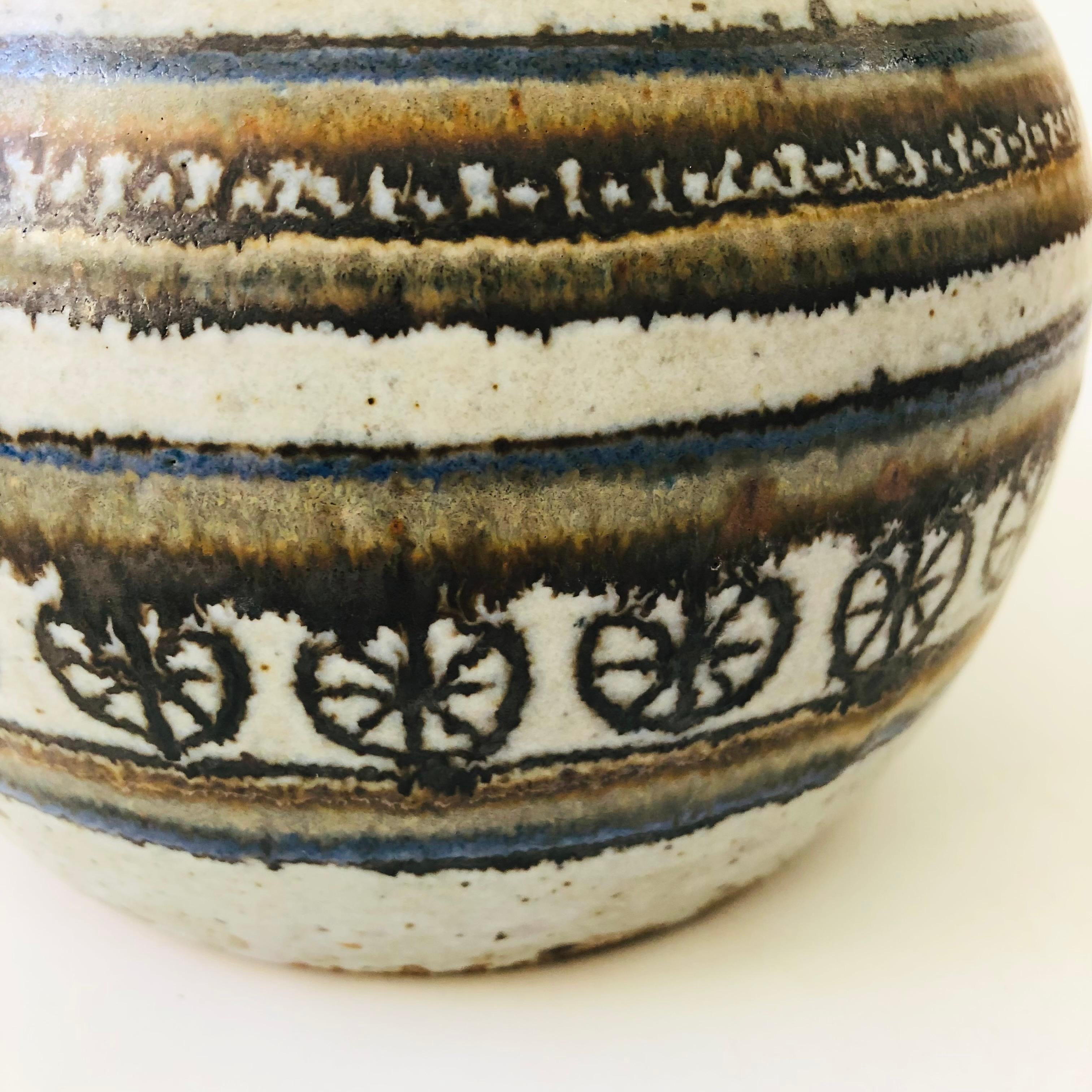 20th Century Mid Century Studio Pottery Planter Bowl For Sale