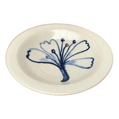 Mid-Century Studio Pottery Plate Bowl from Wallakra, Sweden, 1960s