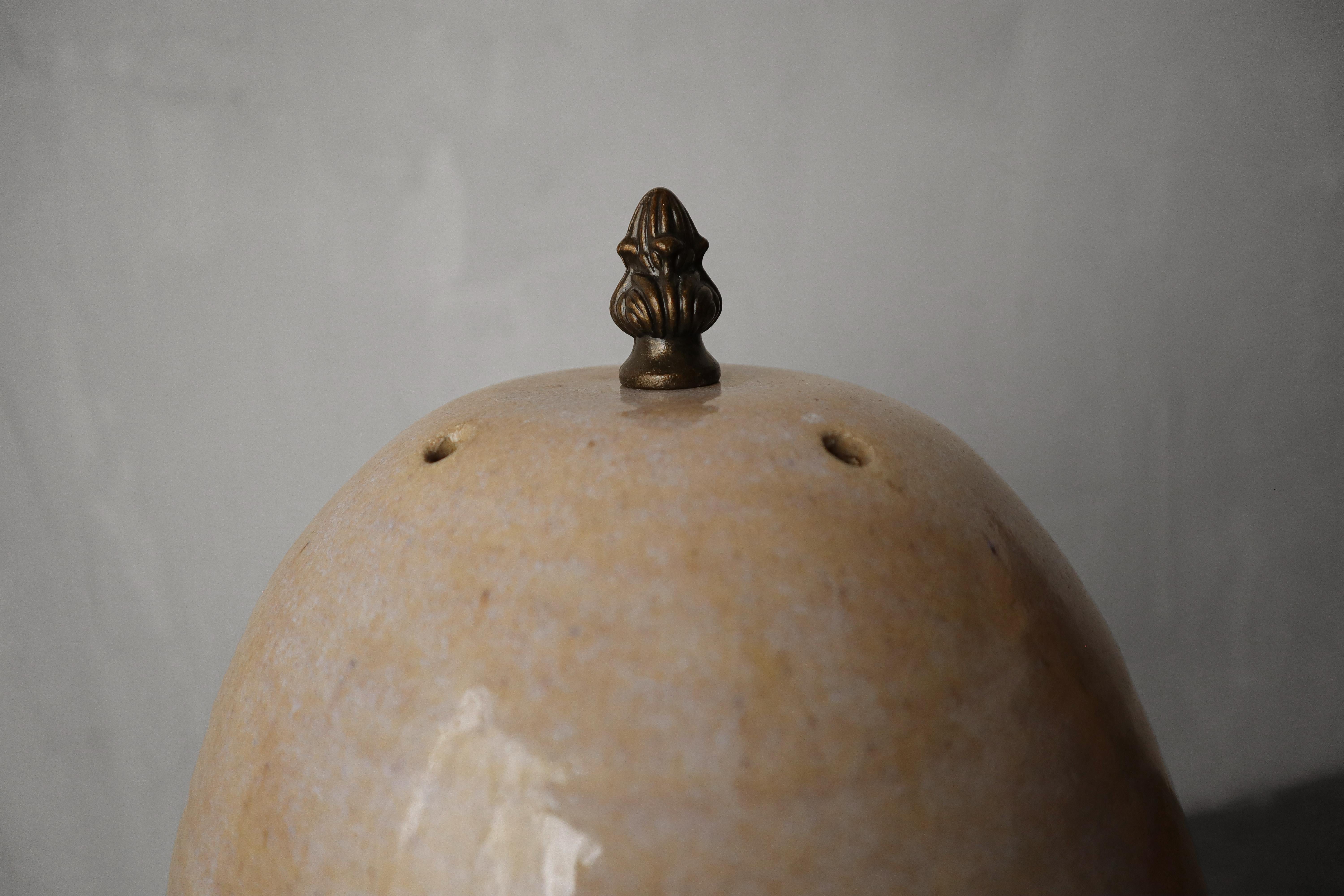 Mid Century Studio Pottery Stoneware Table Lamp For Sale 4