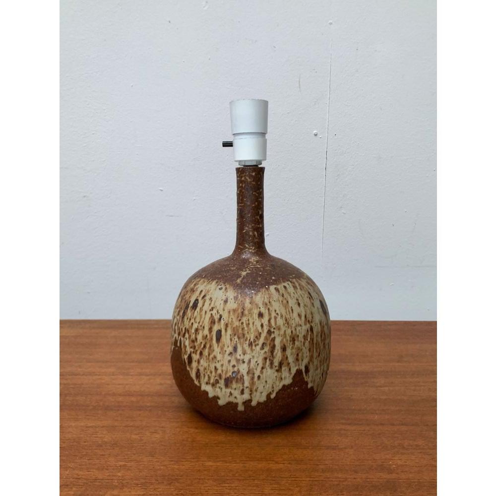 Mid-Century Studio Pottery Table Lamp from Visby Denmark, 1960s 4