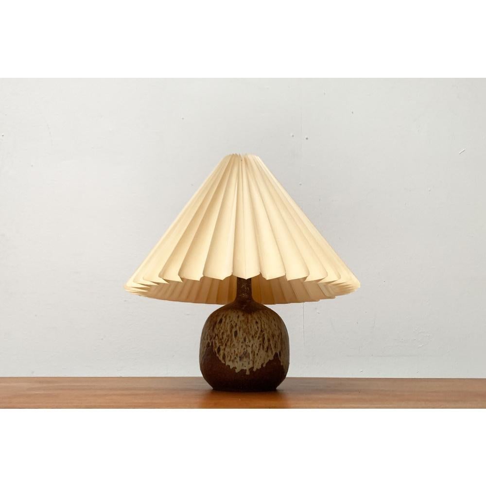 Danish Mid-Century Studio Pottery Table Lamp from Visby Denmark, 1960s