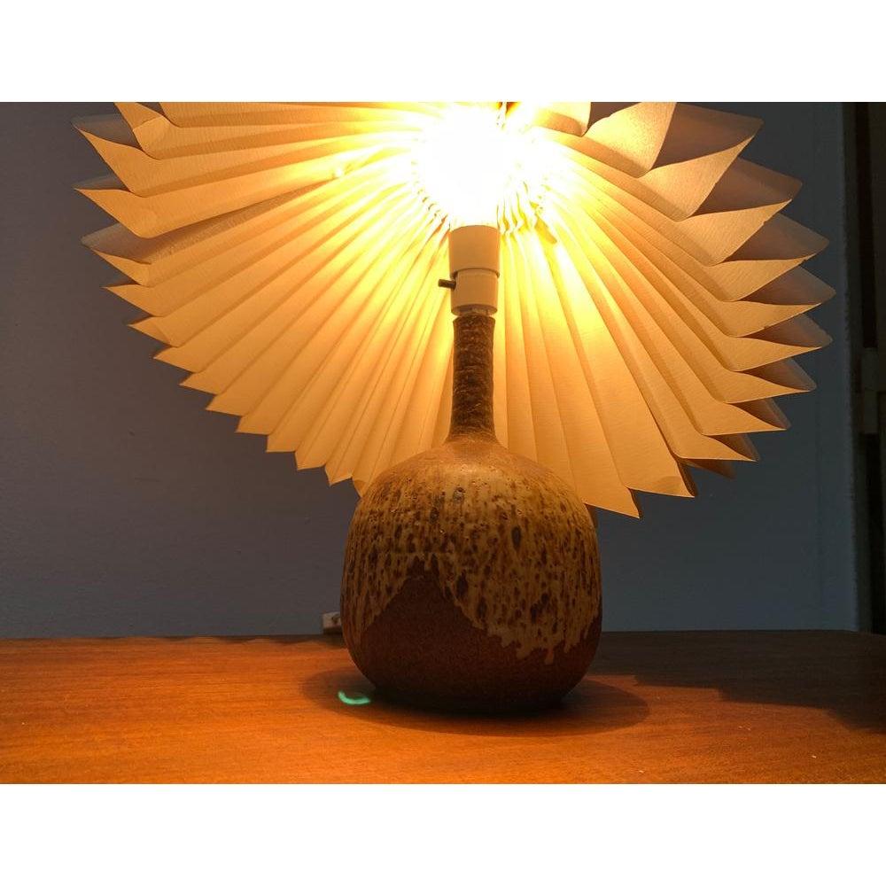 Mid-Century Studio Pottery Table Lamp from Visby Denmark, 1960s In Excellent Condition In Hamburg, DE