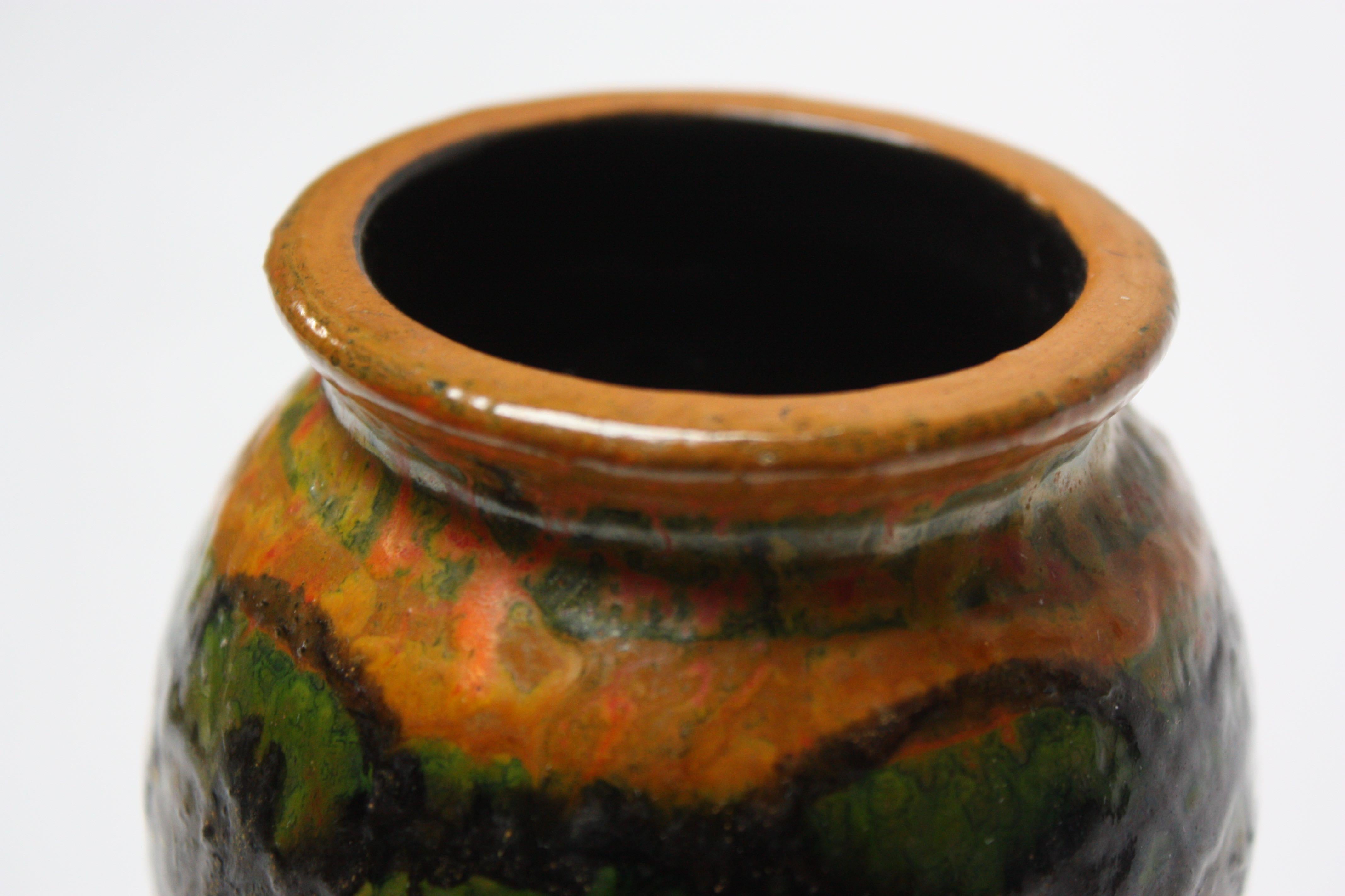 Midcentury Studio Pottery Terrakotta-Vase im Angebot 2