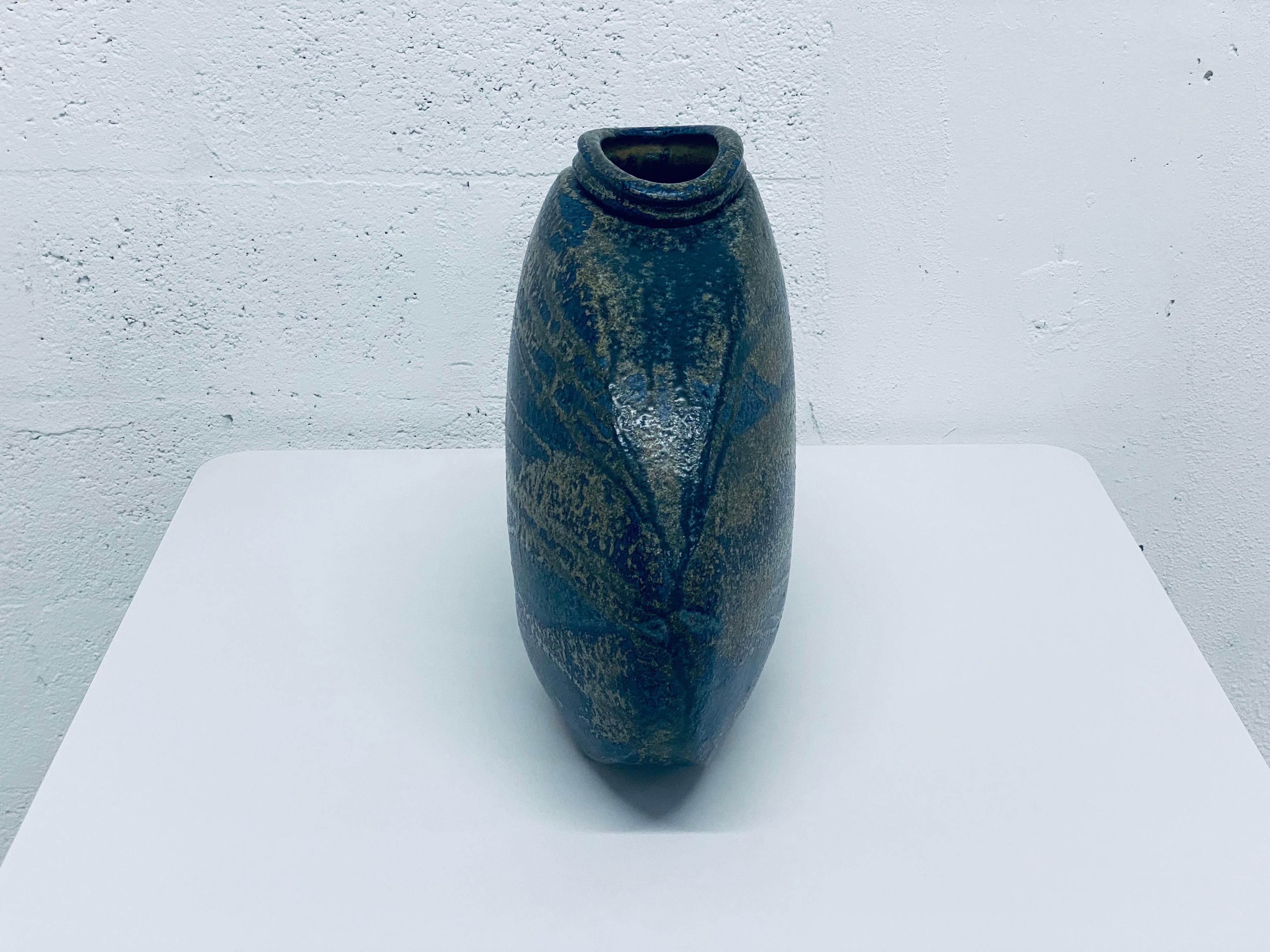 Mid-Century Modern Mid-Century Studio Pottery Vase by Aleph Hammer, Signed For Sale