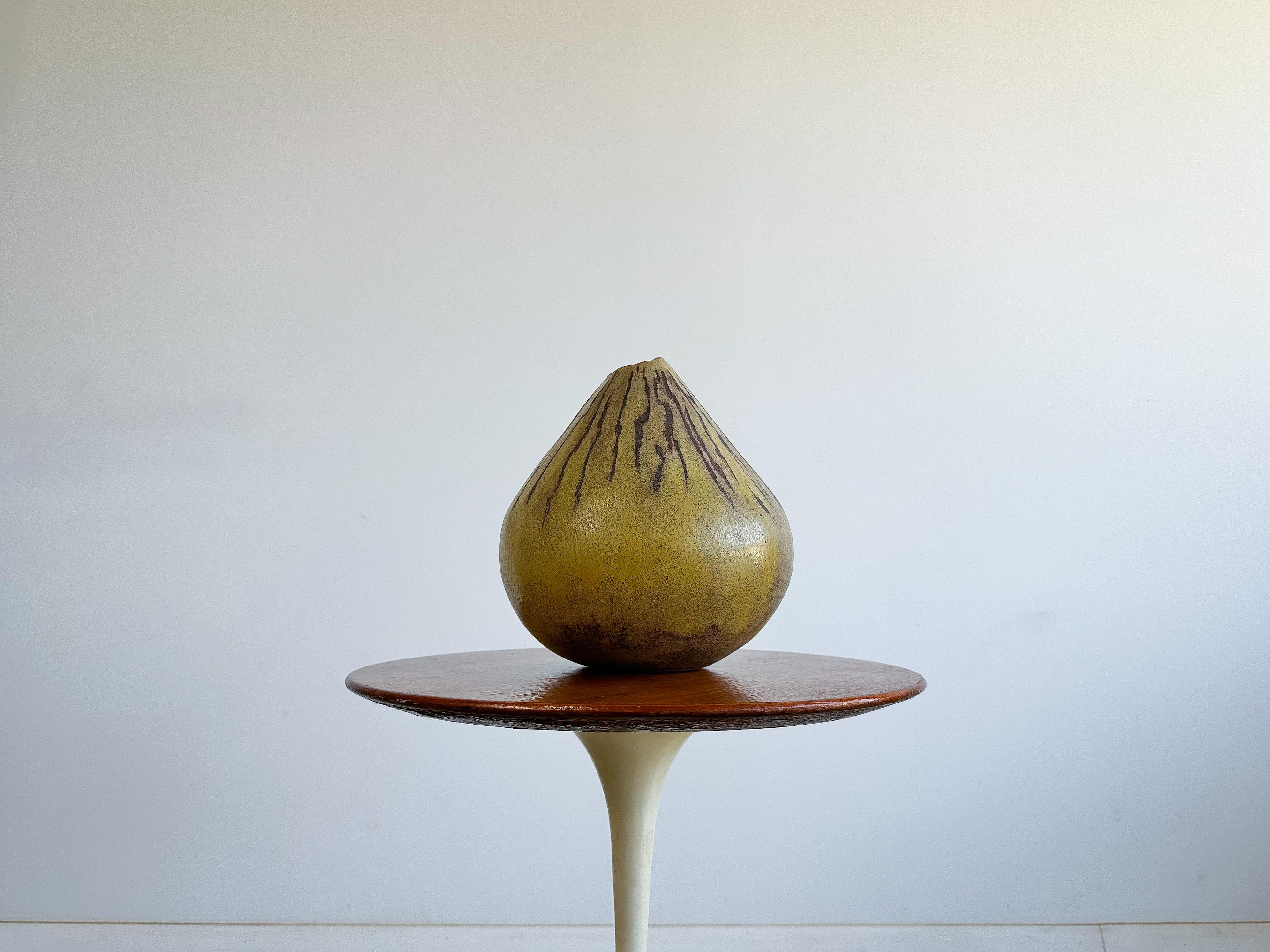 Mid Century Studio Pottery Vase, glasierte Keramik, 1970er Jahre (Moderne der Mitte des Jahrhunderts) im Angebot